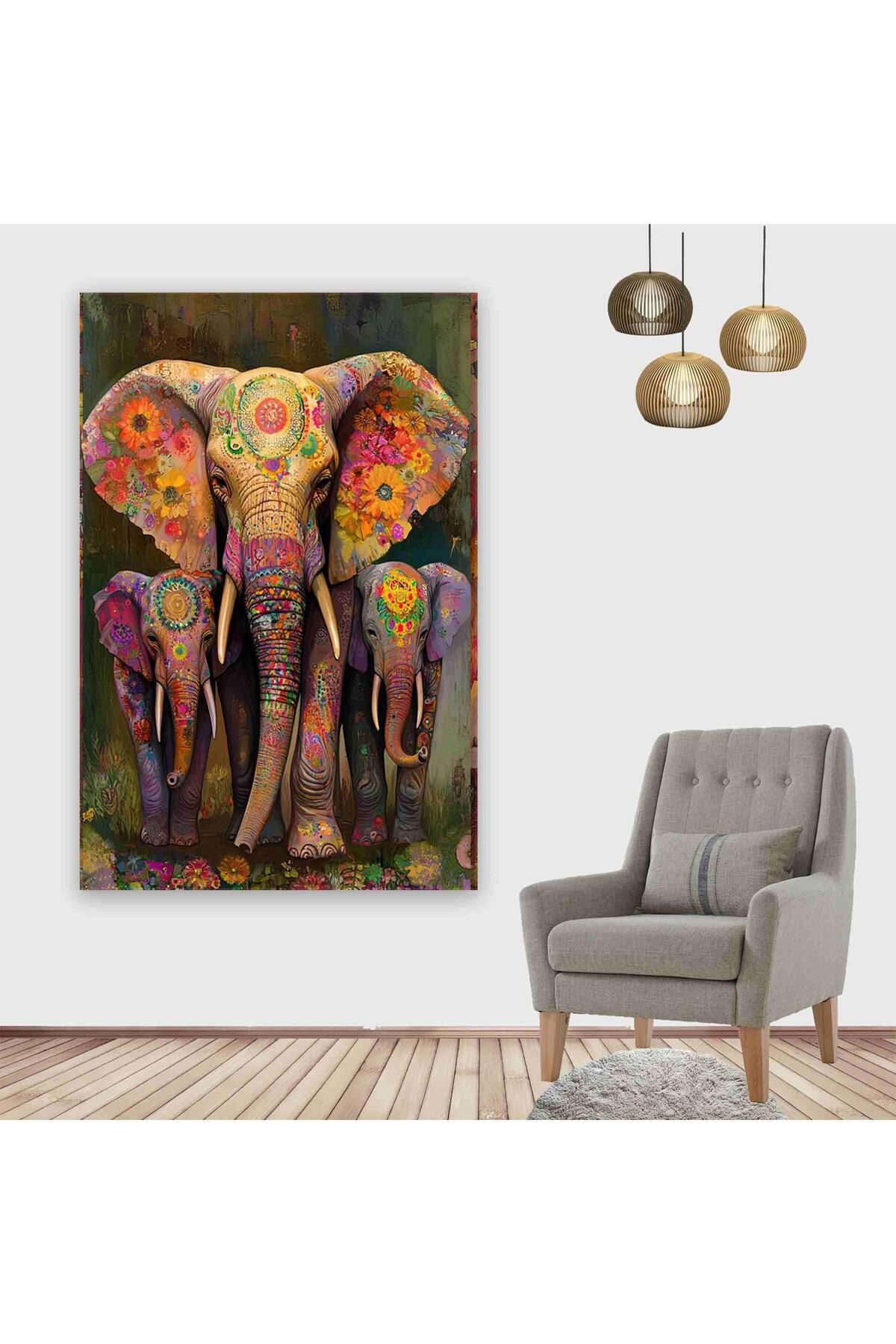 Ritmo Canvas Psyhedelic Fil Ailesi Kanvas Tablo