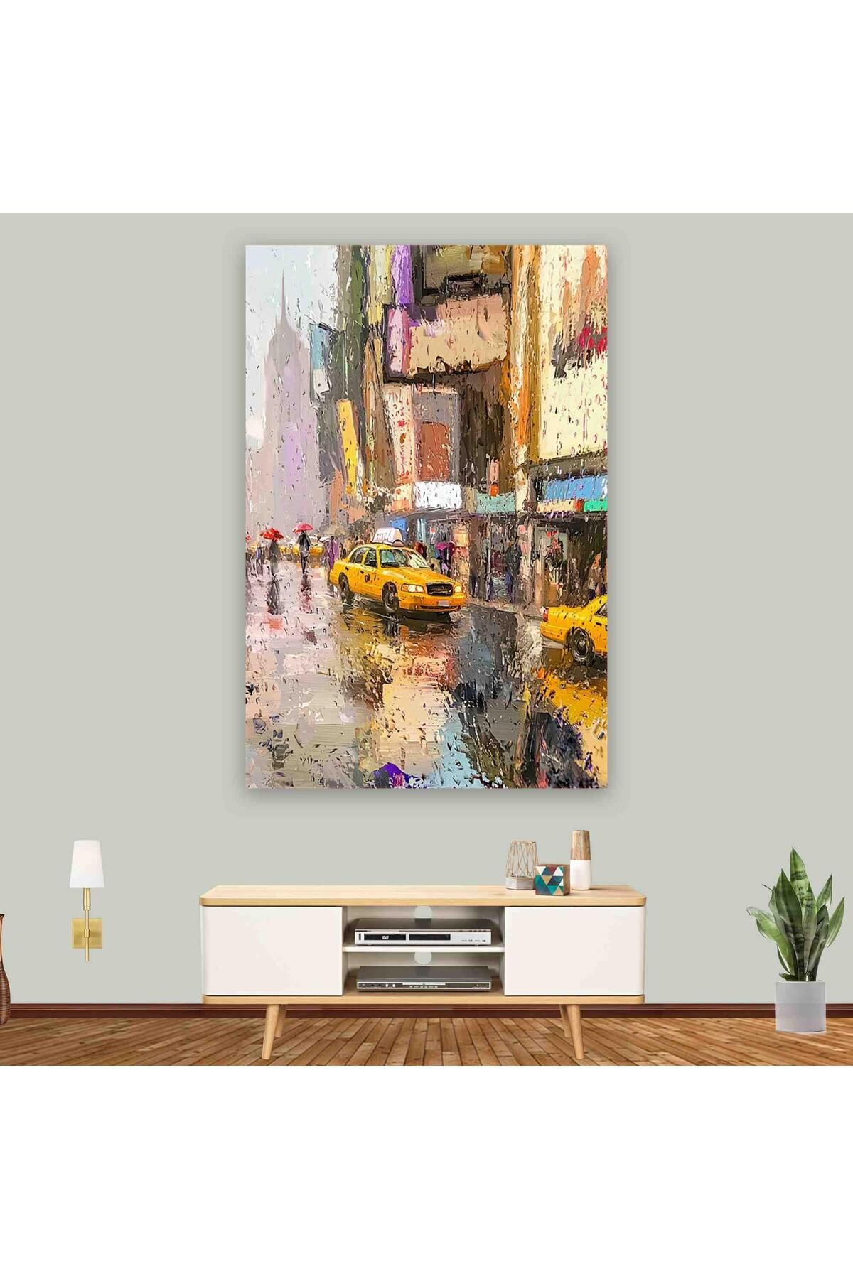 Ritmo Canvas Londra Sokakları ve Taksiler Kanvas Tablo