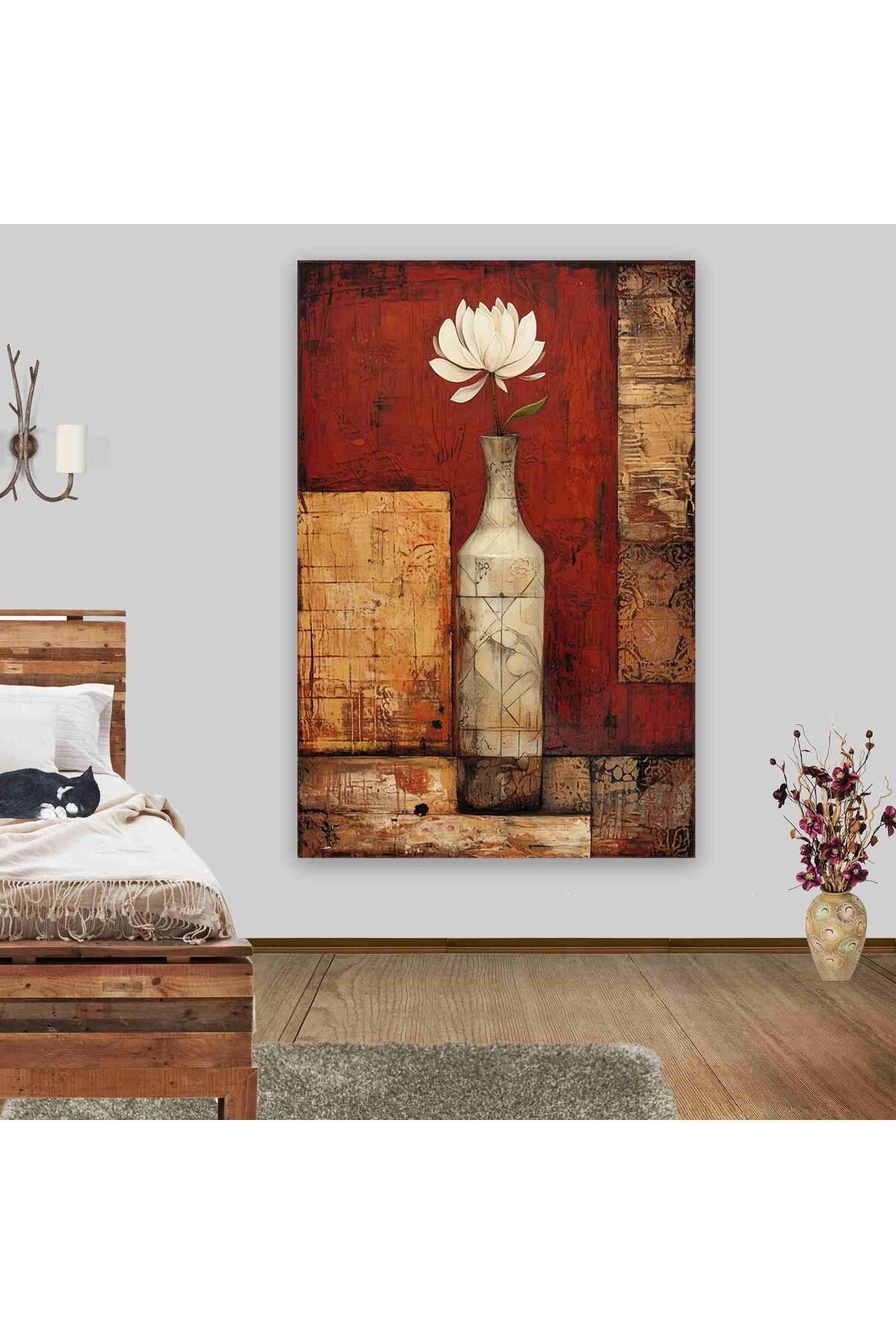 Ritmo Canvas Abstract Vazo ve Çiçek Kanvas Tablo