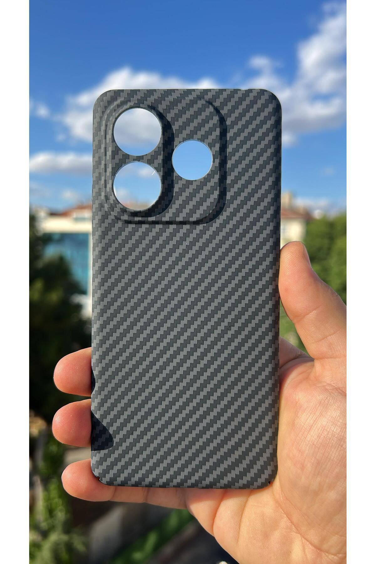 Hatreds Xiaomi Redmi Note 14 5G Kılıf Karbon Fiber Tasarım A++ Kalite Kapak