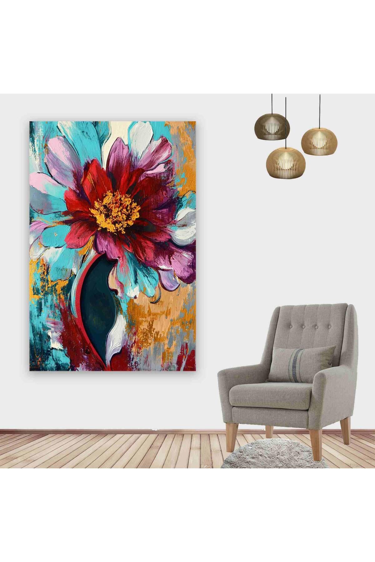 Ritmo Canvas Yağlı Boya Çiçek Kanvas Tablo