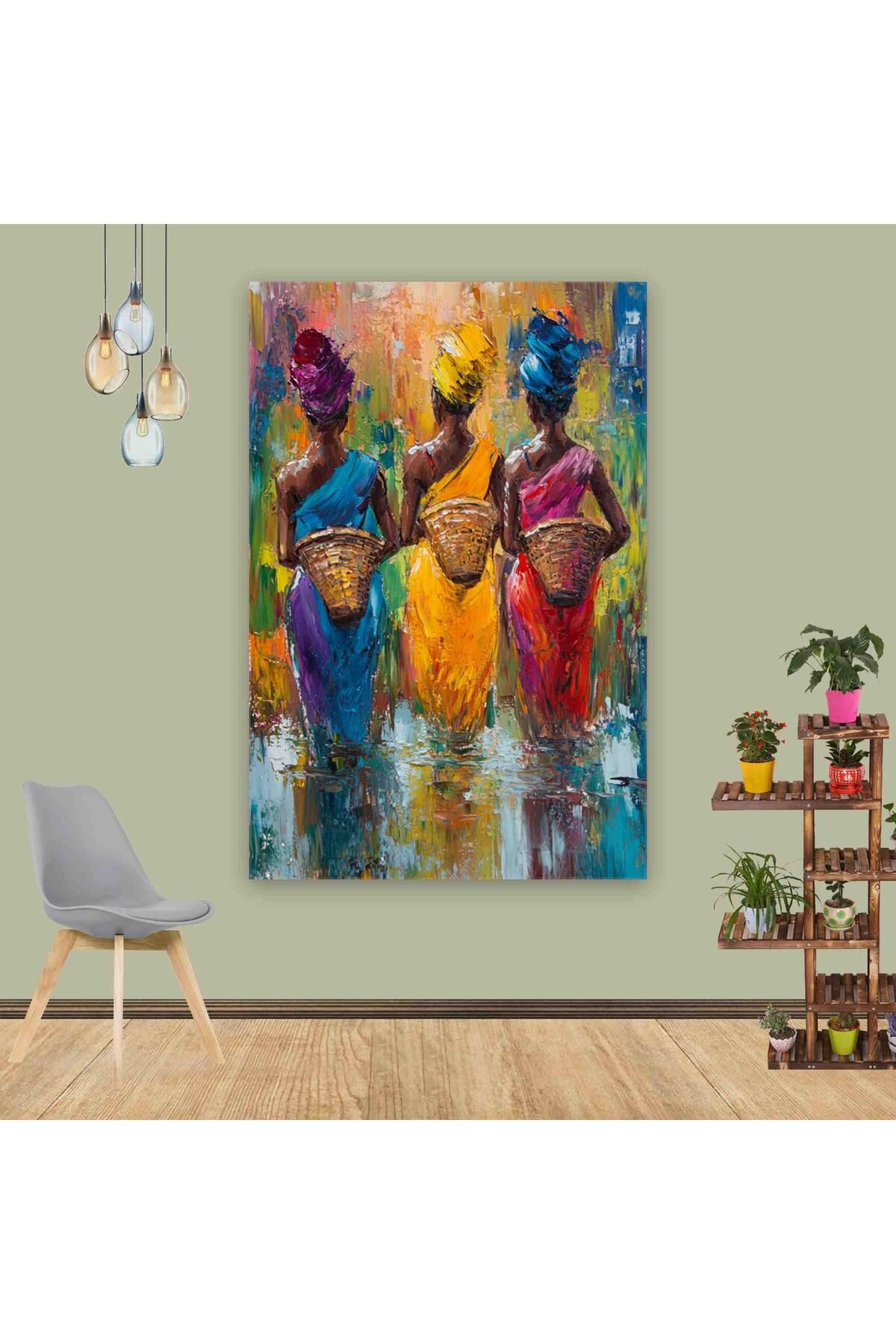 Ritmo Canvas Üç Kadın Etnik Tarz Kanvas Tablo