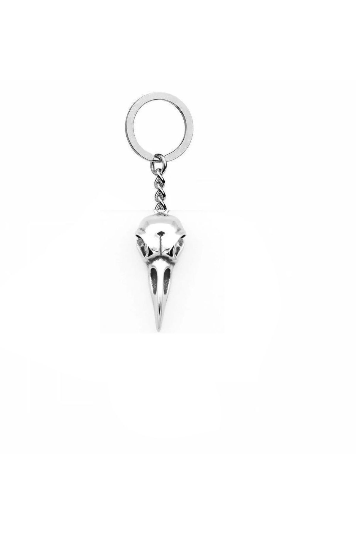 Herşey Nota Karga Kafası Figürlü Gotik Anahtarlık | Mistik Unisex Metal Aksesuar