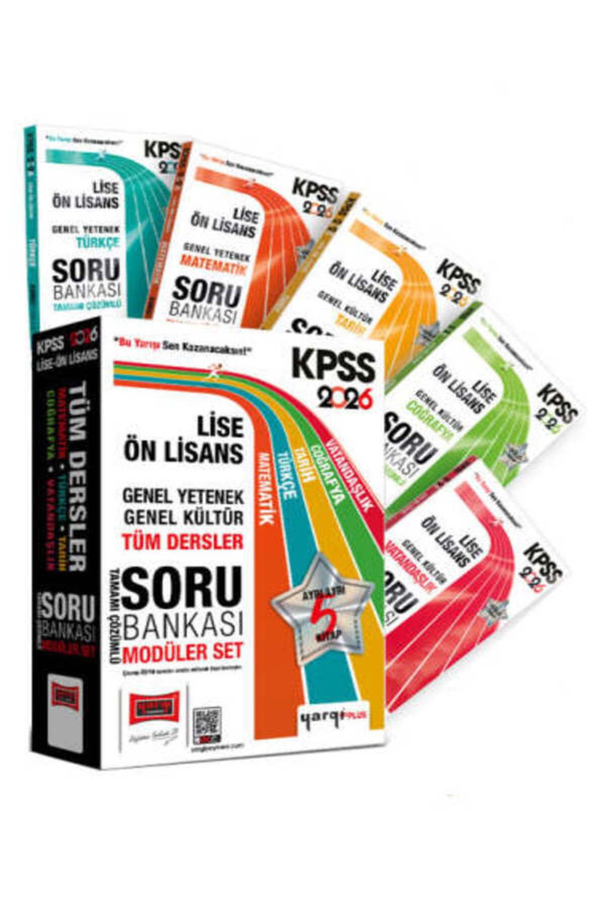 Yargı Yayınları Yargı Yayınları 2026 KPSS Ön Lisans GK-GY Tüm Dersler Tamamı Çözümlü Modüler Soru Bankası 5'li Seti