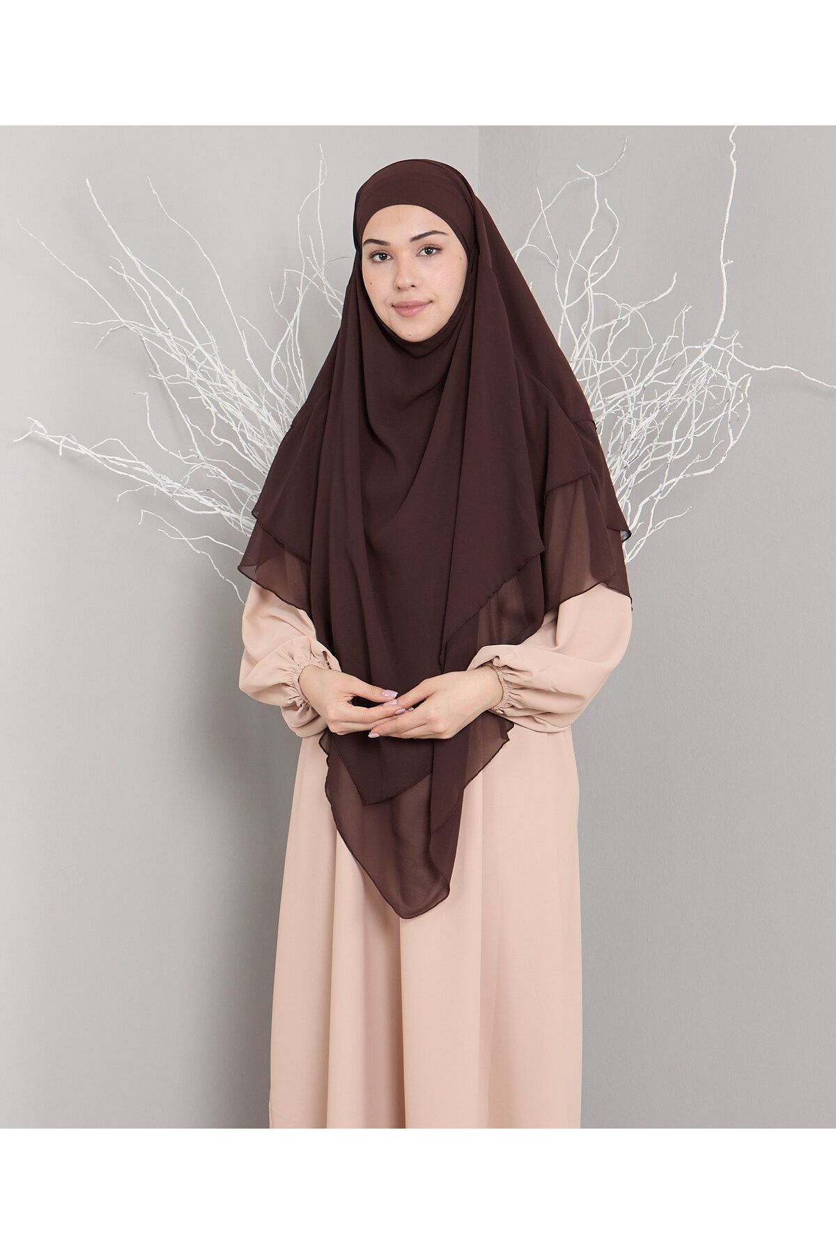 Mihrisina collection 3 KATLI SUFLE HİJAP KHİMAR HAZIR TÜRBAN ŞAL STANDART BEDEN PRATİK