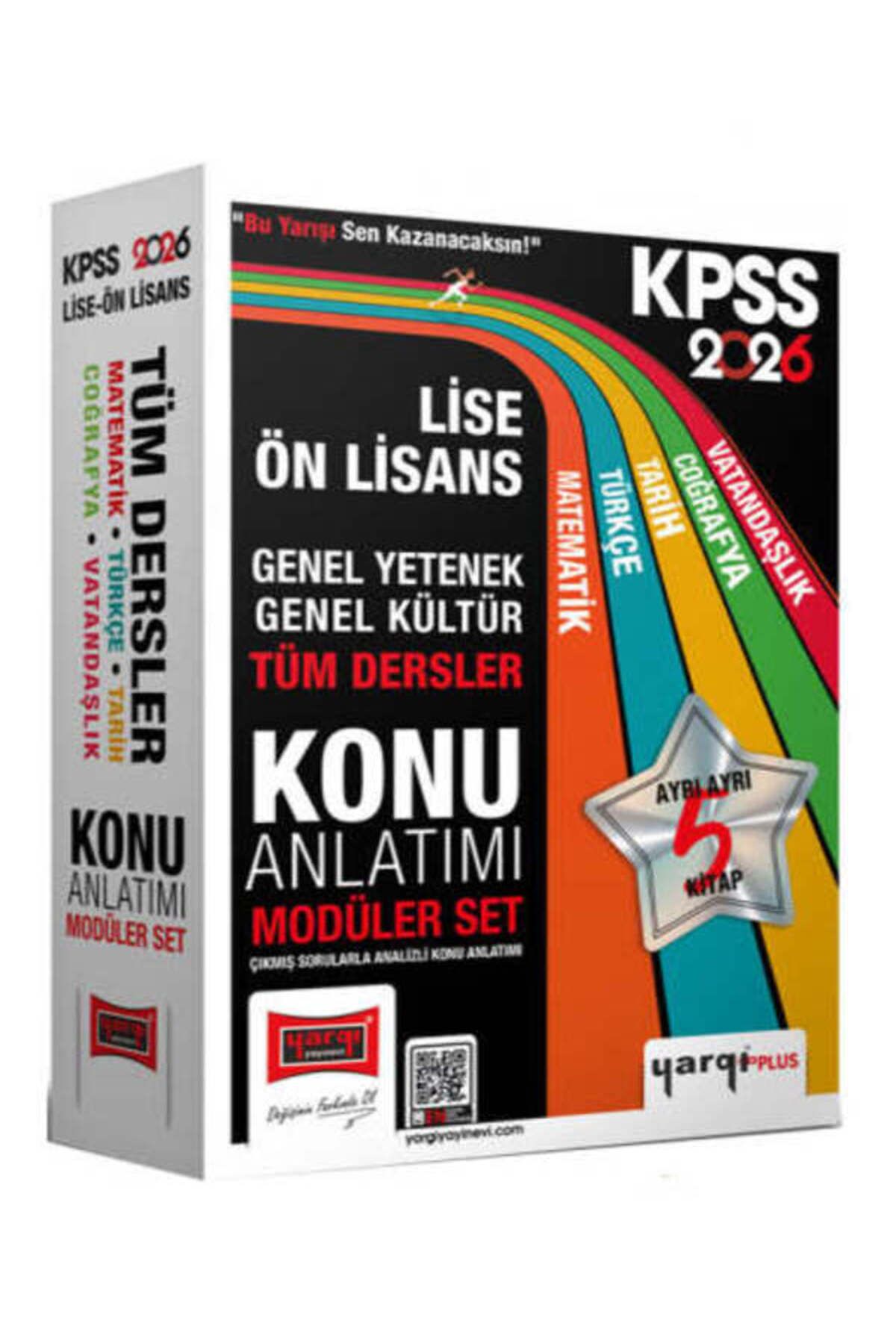 Yargı Yayınları Yargı Yayınları 2026 KPSS Lise Ön Lisans GK-GY Tüm Dersler Konu Anlatımı Modüler Set - 5 Kitap