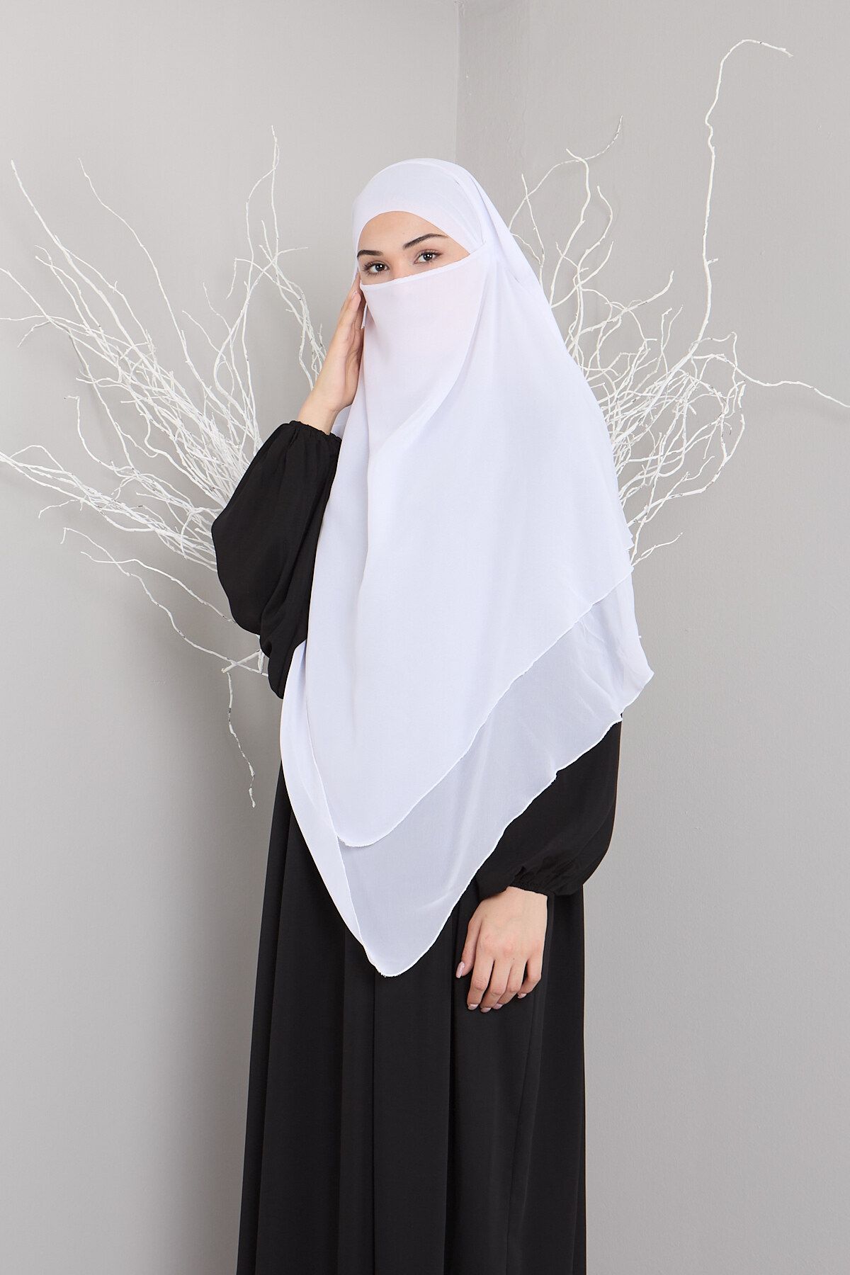 Mihrisina collection 3 KATLI SUFLE HİJAP KHİMAR HAZIR TÜRBAN ŞAL STANDART BEDEN PRATİK