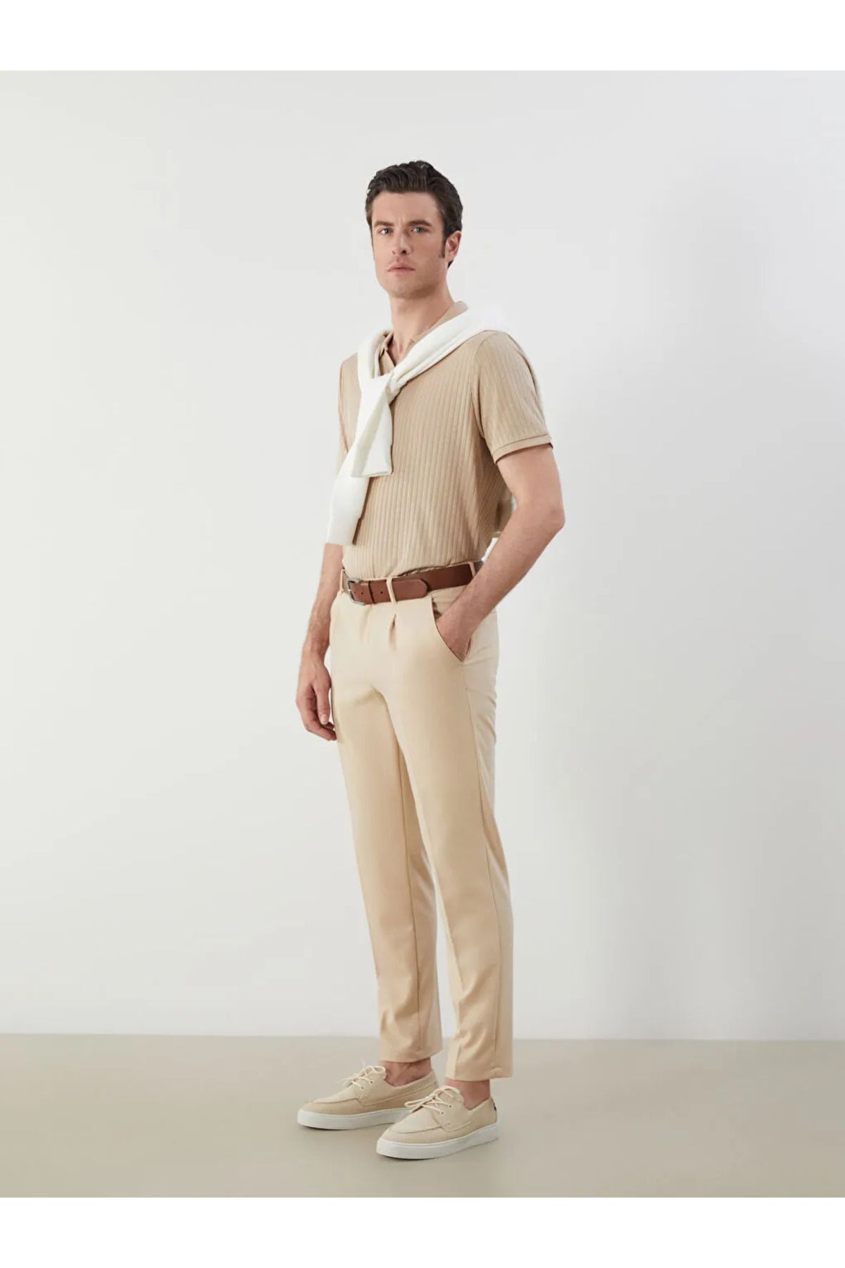 LC Waikiki SOUTHBLUE Bej Standart Kalıp Erkek Pantolon