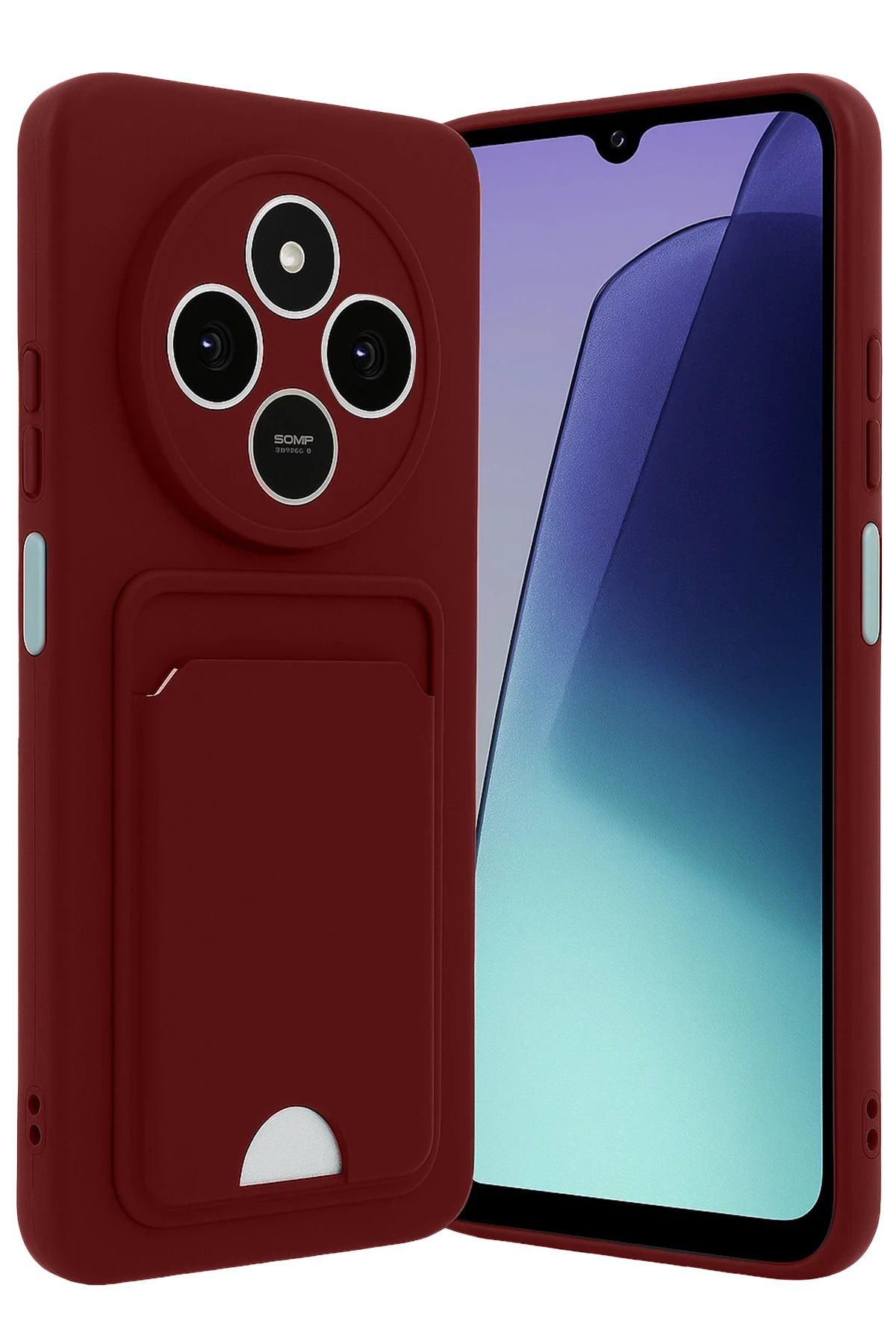 Rivor Xiaomi Redmi 14C & Poco C75 Kılıf Kamera Korumalı Kartlıklı Cüzdanlı Kartvizitli Silikon Kapak