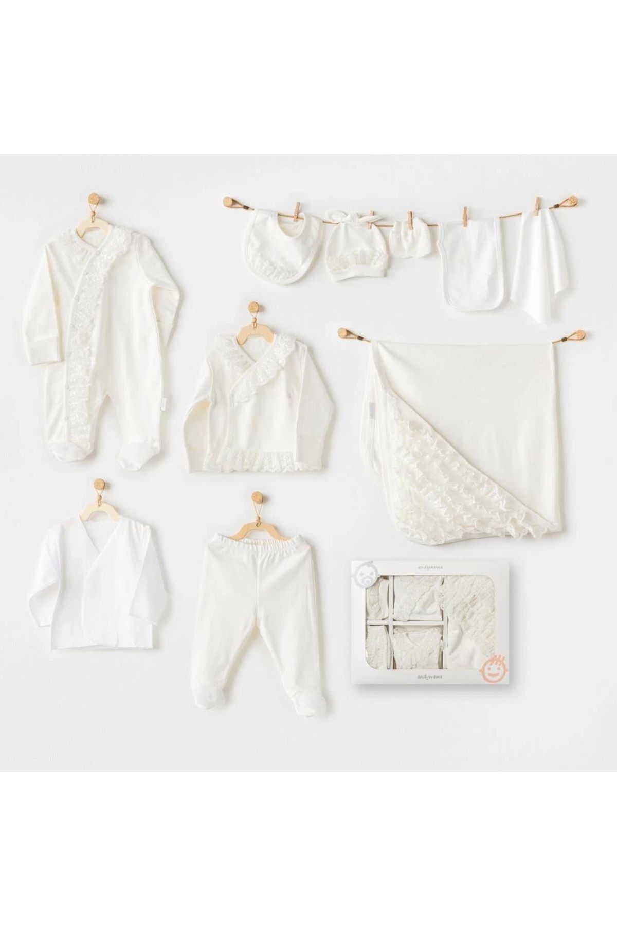 artisania AC25311 Newborn Chic Girl 10'Lu Hastane Çıkışı Ekru
