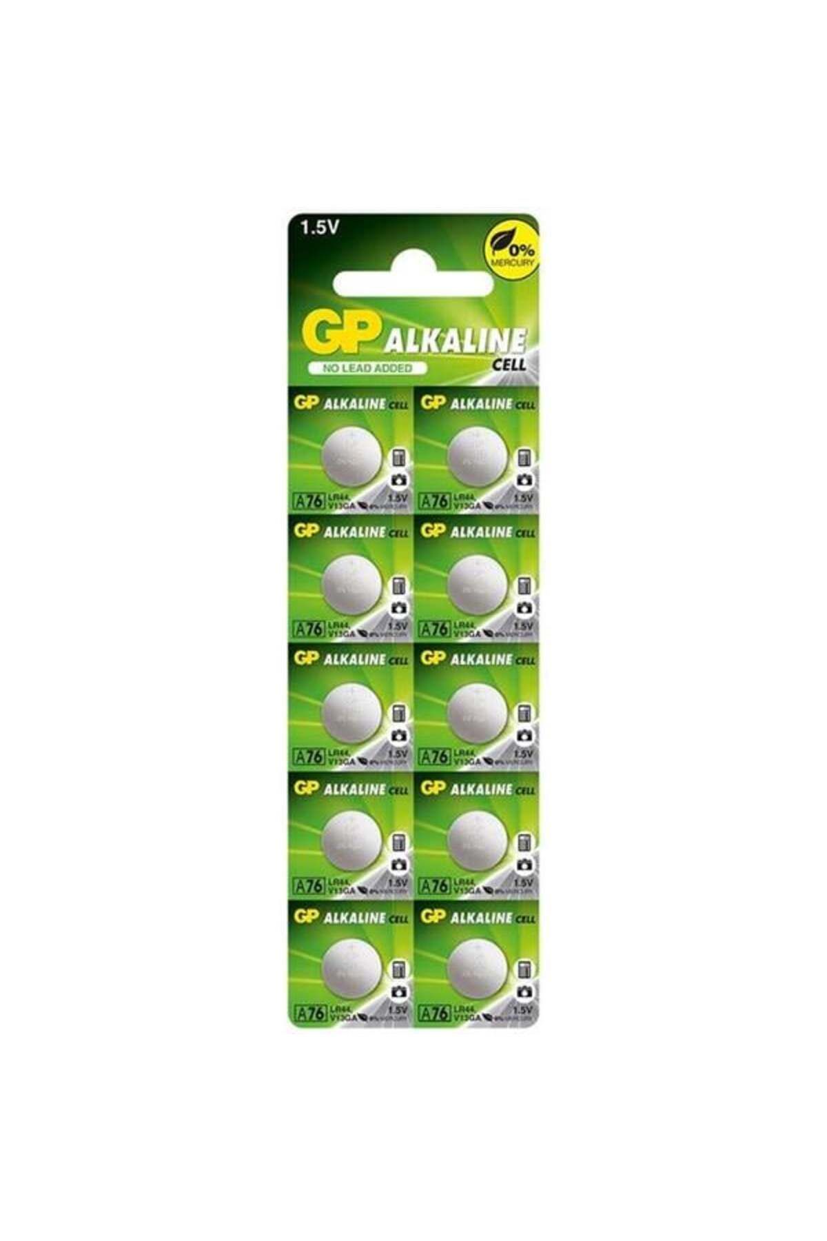 Pİ GLOBAL Gp A76 Lr44 Alkalin Ag-13 Pil (A76F-2C10) 10'Lu Paket