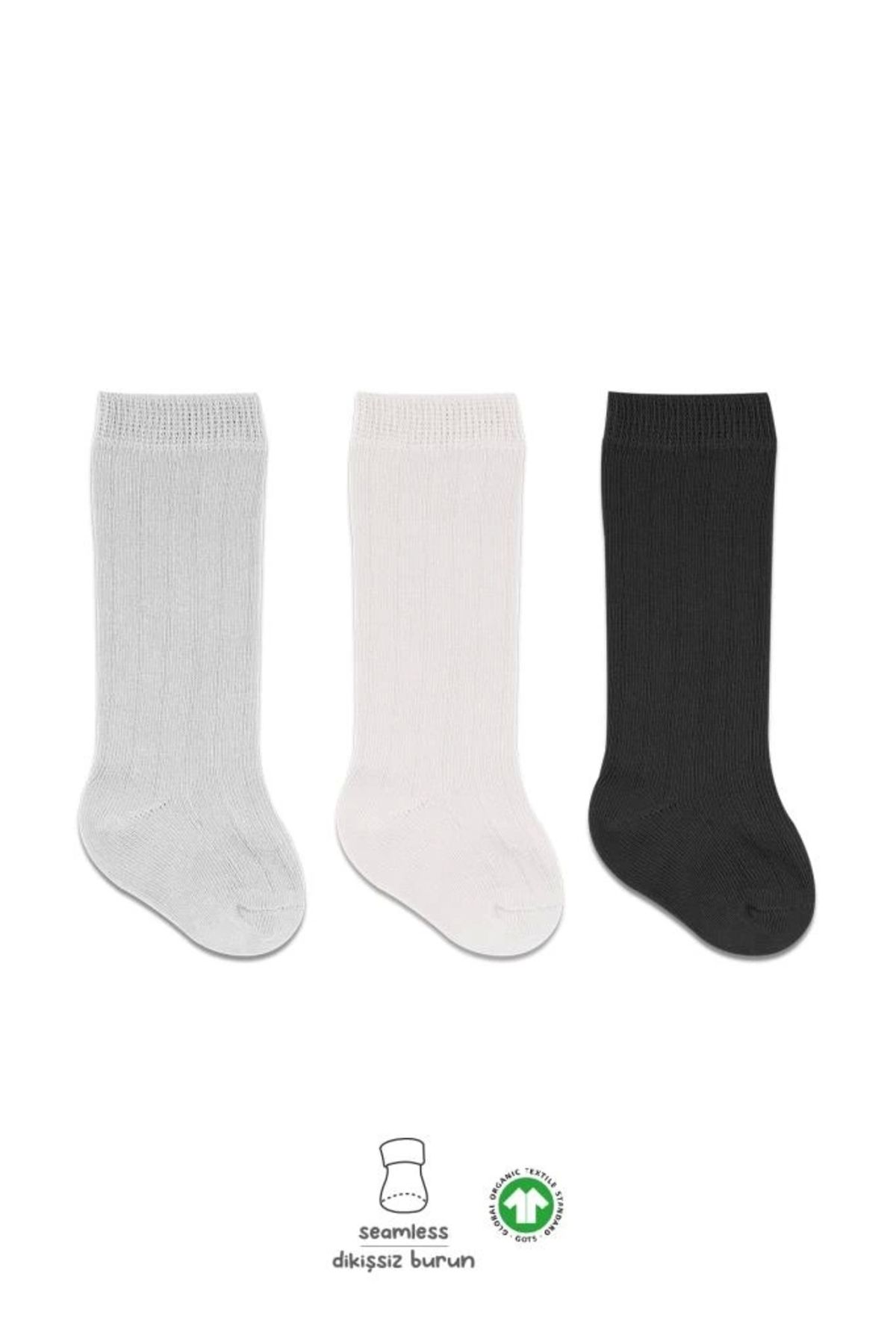 artisania Bistyle Derby Dizaltı Çorap 3'Lü BS40101 Ekru Gri Siyah