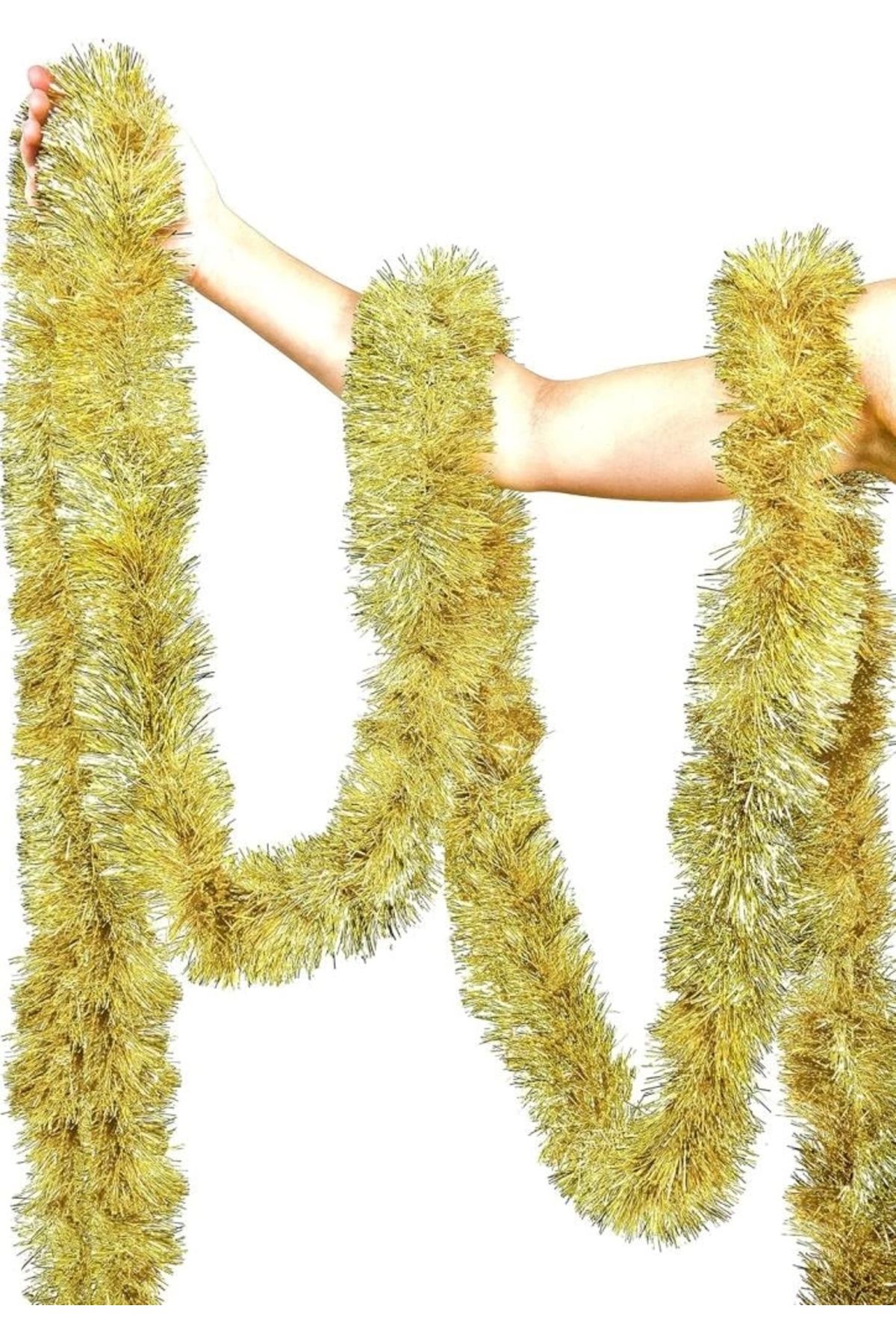 artisania Parti İçin Mega Kalın Sim Süs 2 Metre Uzunluk 10 cm Genişlik Altın İthal