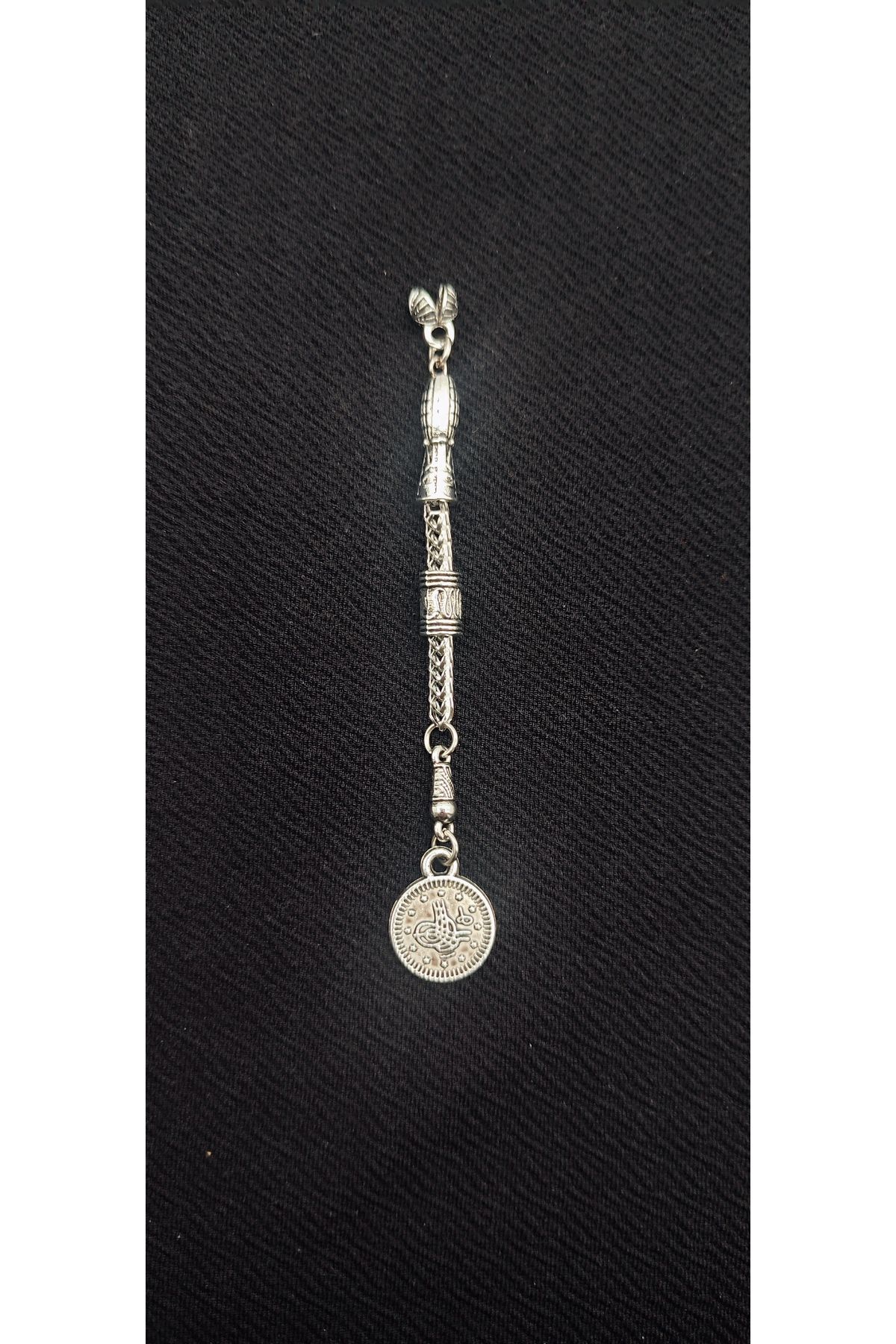 QELA COLLECTION Tesbih Ucu 5 Adet Metal Tesbih Püskülü – Dayanıklı Zamak Döküm – Gümüş Görünümlü