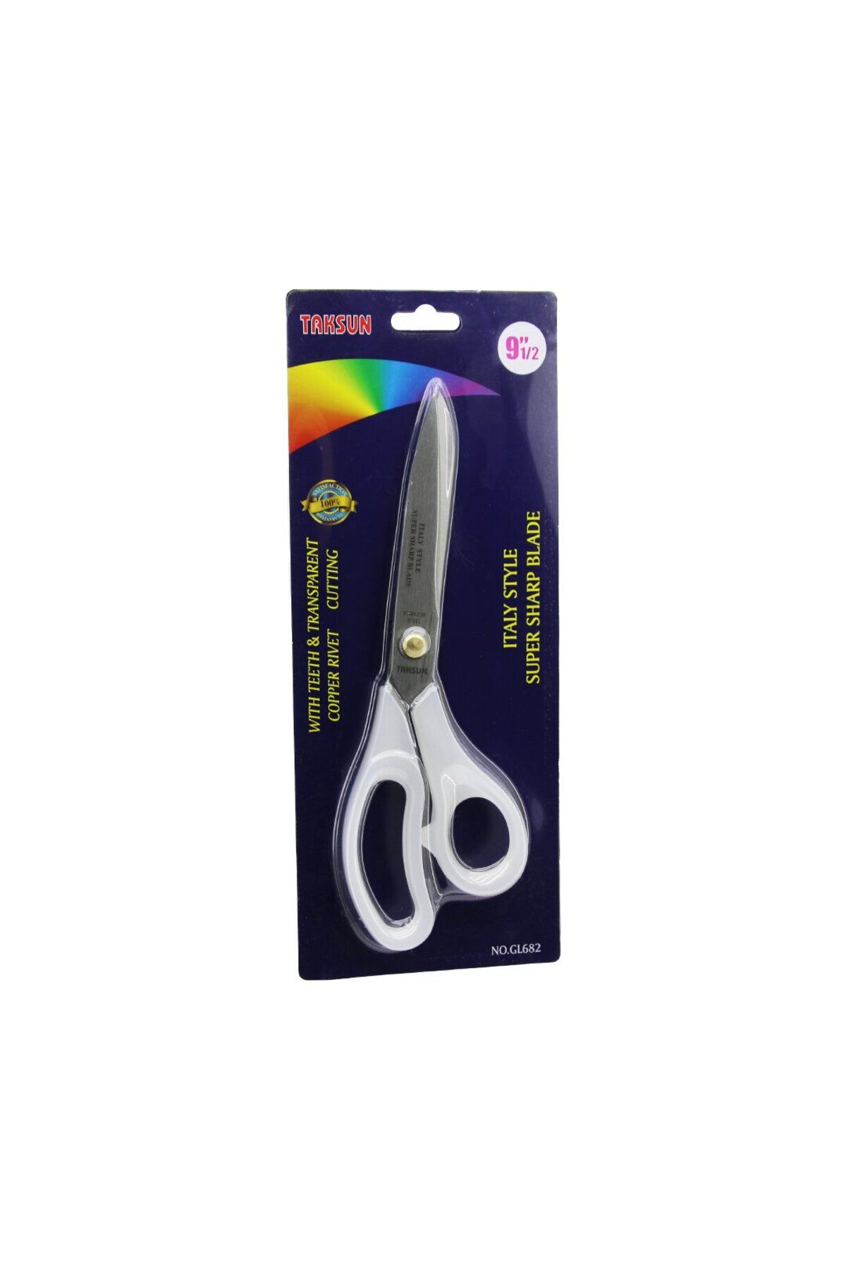 Mena Rise TuonShop TAKSUN GL-682 9½" İTALYAN STİLİ TERZİ MAKAS ŞEFF BUZLU PLASTİK SAPSÜPER KESKİ