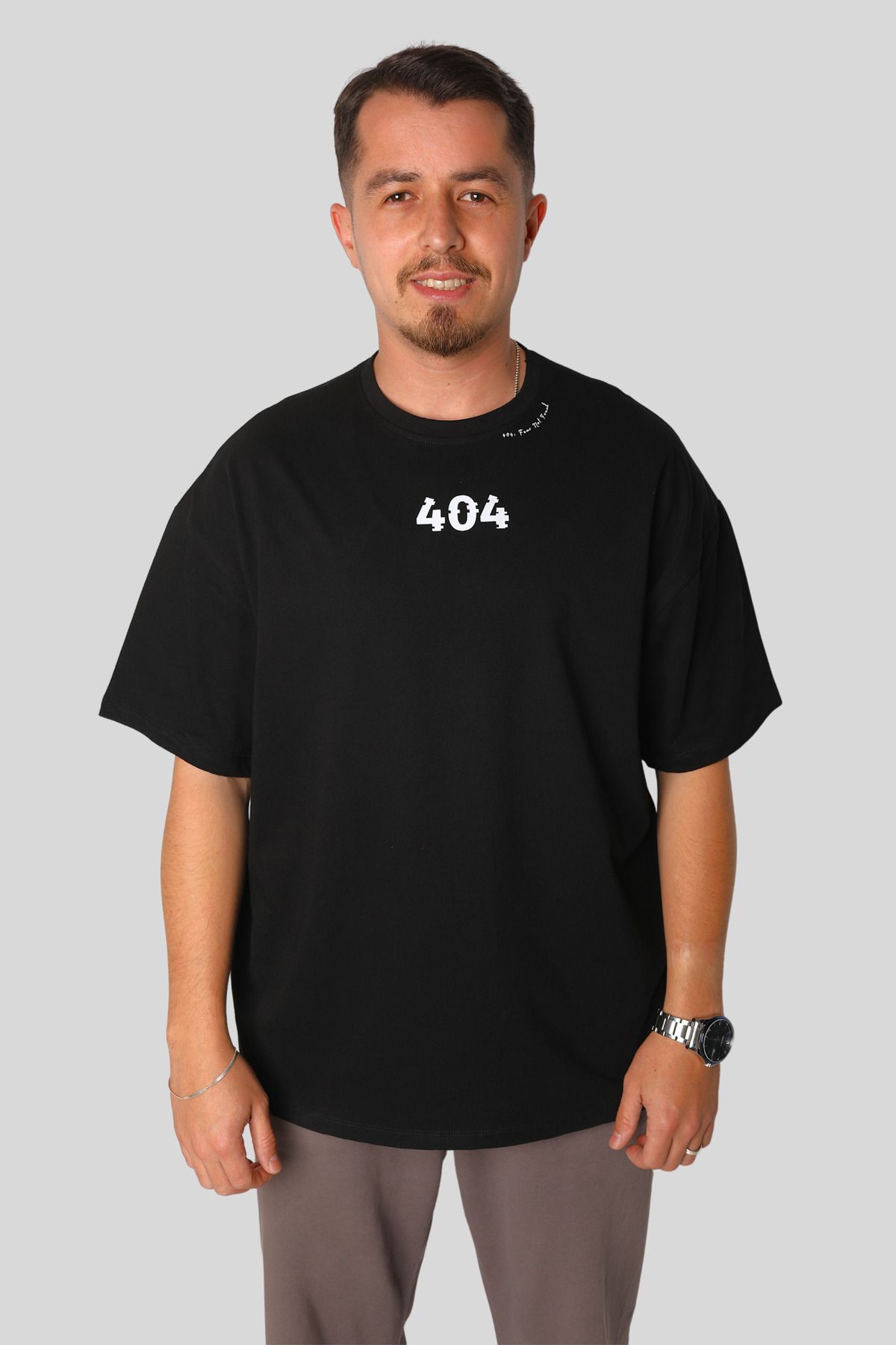 ESNOA Oversize Siyah T-shirt %100 Pamuk – Unisex Streetwear Tasarım Baskılı
