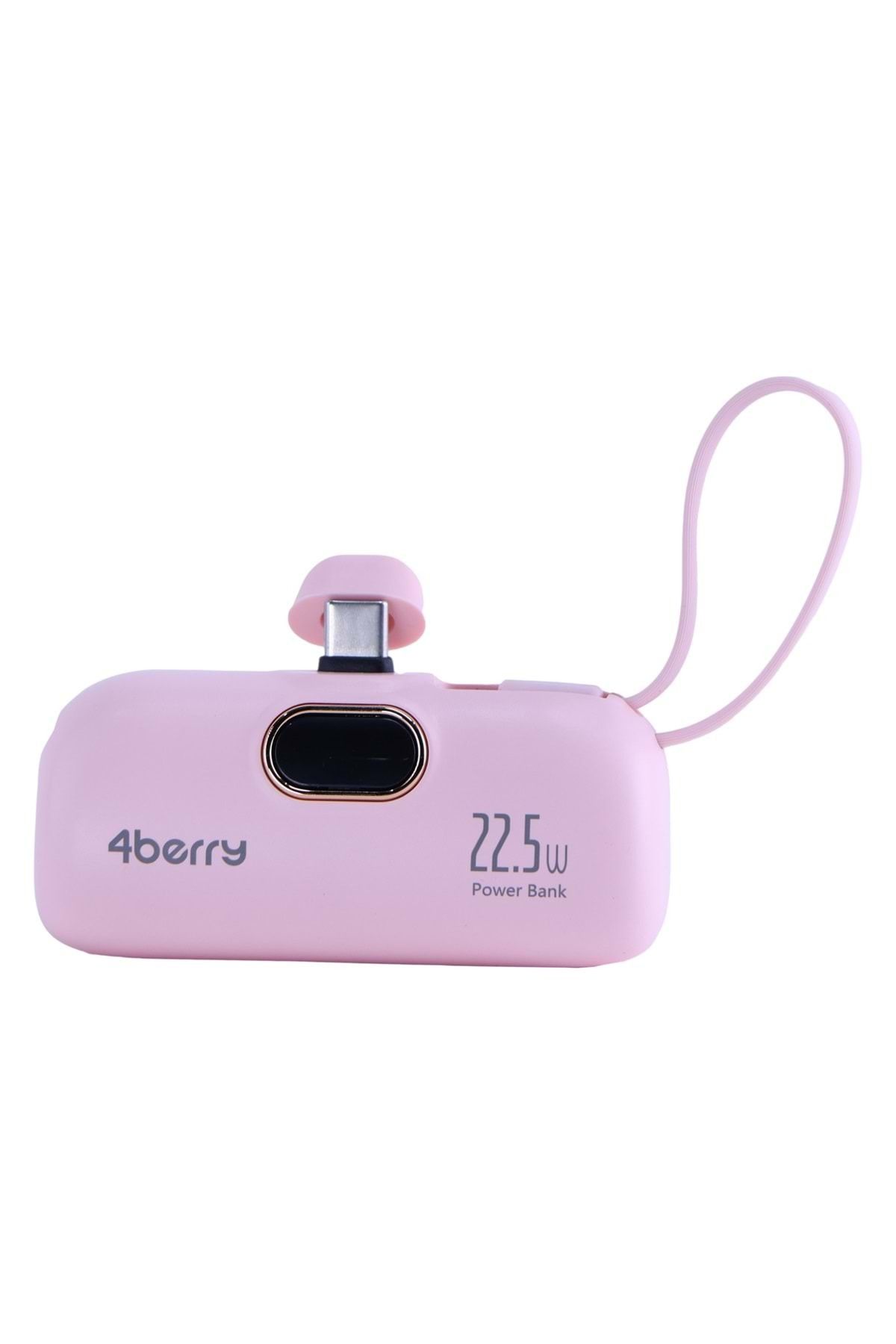 4Berry DX269B Pembe Powerbank – 5.000 mAh, 22.5 W Type-C Hızlı Şarj