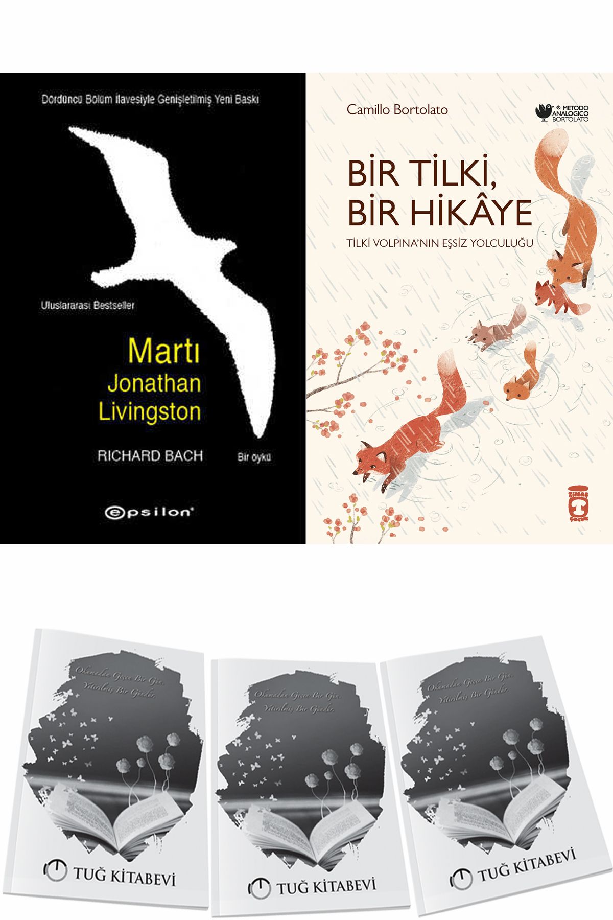 Epsilon Yayınevi Martı Jonathan Livingston ve Bir Tilki Bir Hikaye + Hediyeli