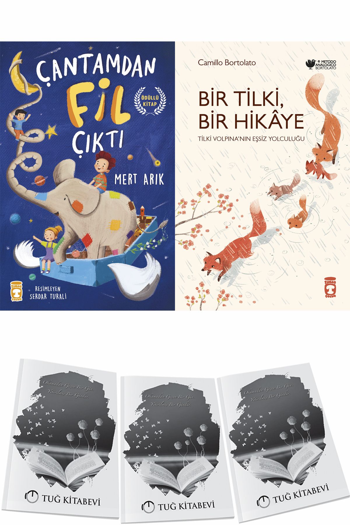 Timaş Çocuk Çantamdan Fil Çıktı ve Bir Tilki Bir Hikaye + Hediyeli