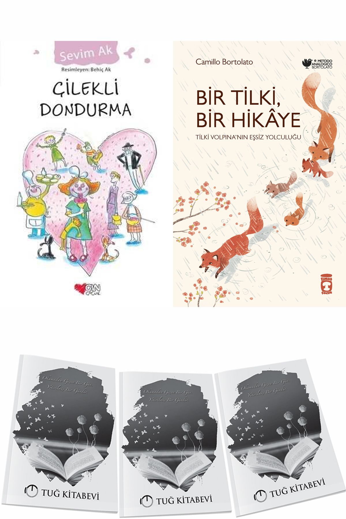 Can Yayınları Çilekli Dondurma ve Bir Tilki Bir Hikaye + Hediyeli