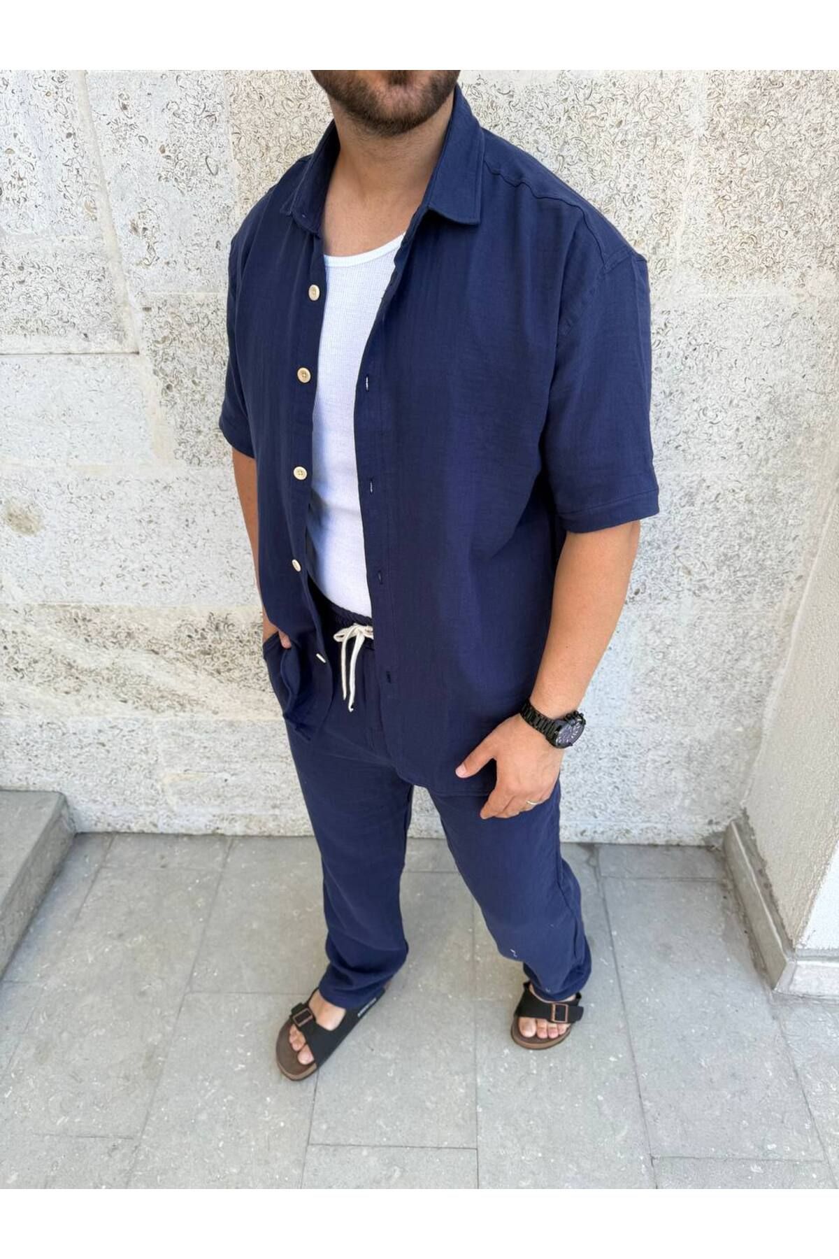 laqa MÜSLİN GÖMLEKBAGGY TAKIM