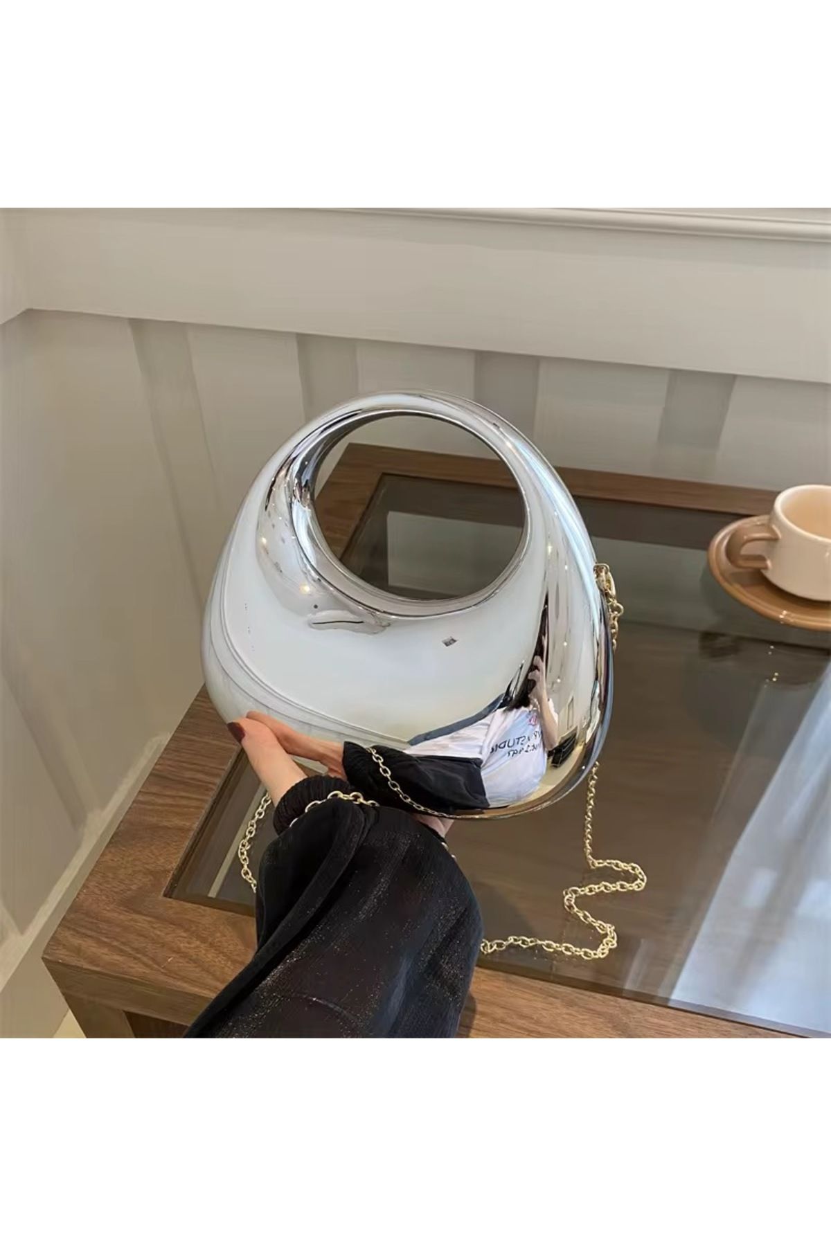 HONEY BAG SUZİ Gold Zincirli Kadın El ve Omuz Çantası