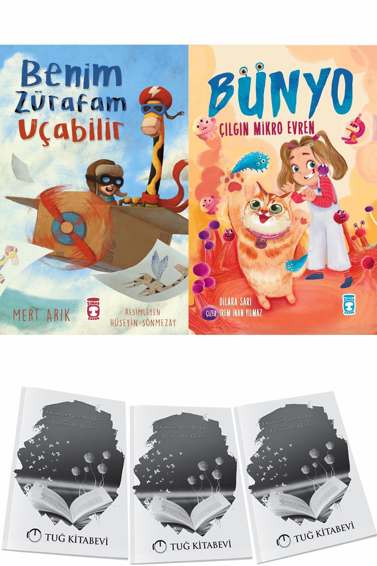 Timaş Çocuk Benim Zürafam Uçabilir ve Bünyo Çılgın Mikro Evren + Hediyeli