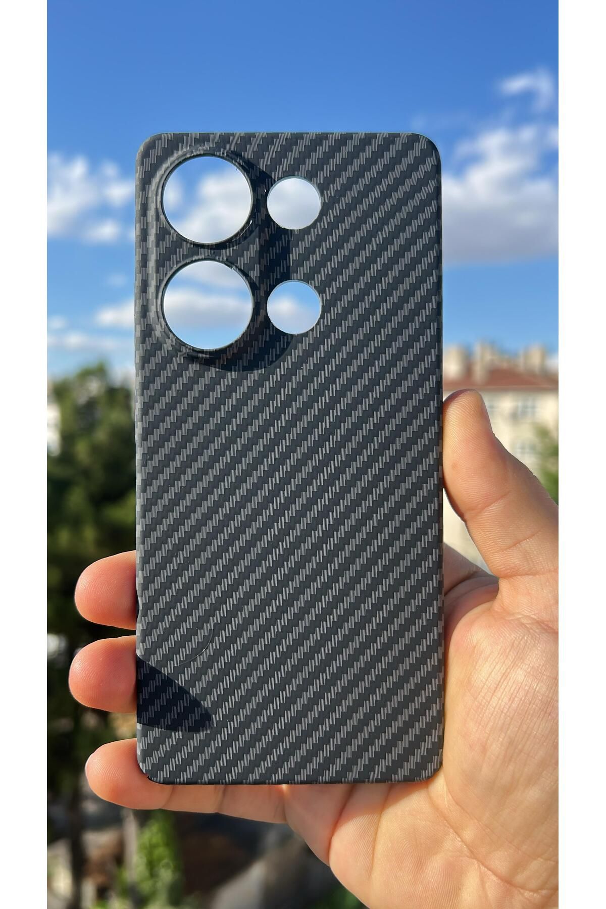 TechTrove Xiaomi Redmi Note 13 Pro 4G Kılıf Karbon Fiber Tasarım A++ Kalite Kapak