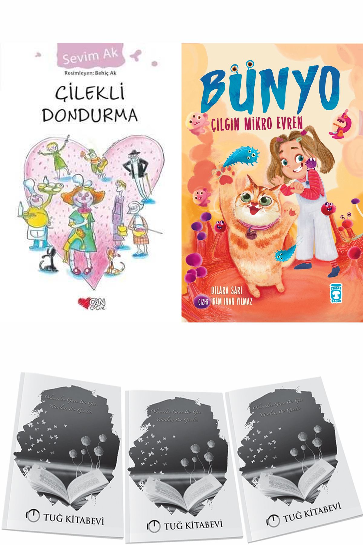 Can Yayınları Çilekli Dondurma ve Bünyo Çılgın Mikro Evren + Hediyeli