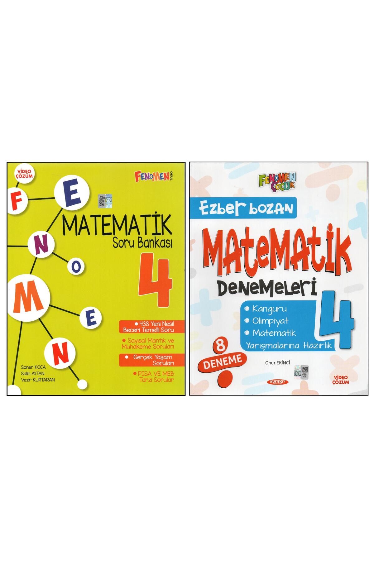 Fenomen Yayıncılık FENOMEN 4. SINIF MATEMATİK SORU BANKASI+EZBER BOZAN MATEMATİK DENEMELERİ (2 KİTAP)