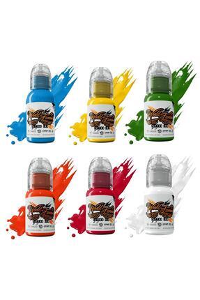 Genel Markalar Simple Color 6'lı Dövme Boyası Seti - World Famous Ink Dövme B...