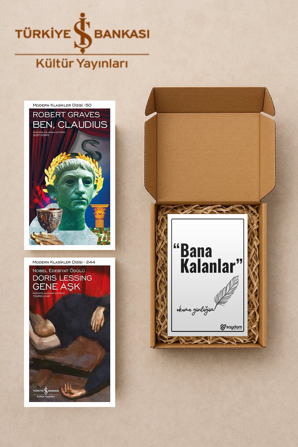 TÜRKİYE İŞ BANKASI KÜLTÜR YAYINLARI Ben, Claudius & Gene Aşk Seti