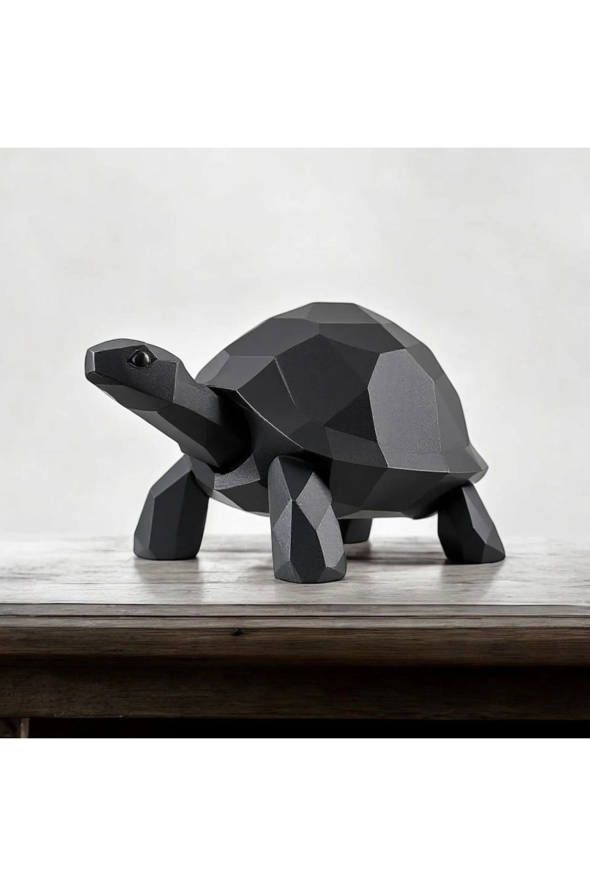 Figura tartaruga low poly da 15 cm – Nome scrivibile, statuina animale decorativa moderna stampata in 3D
