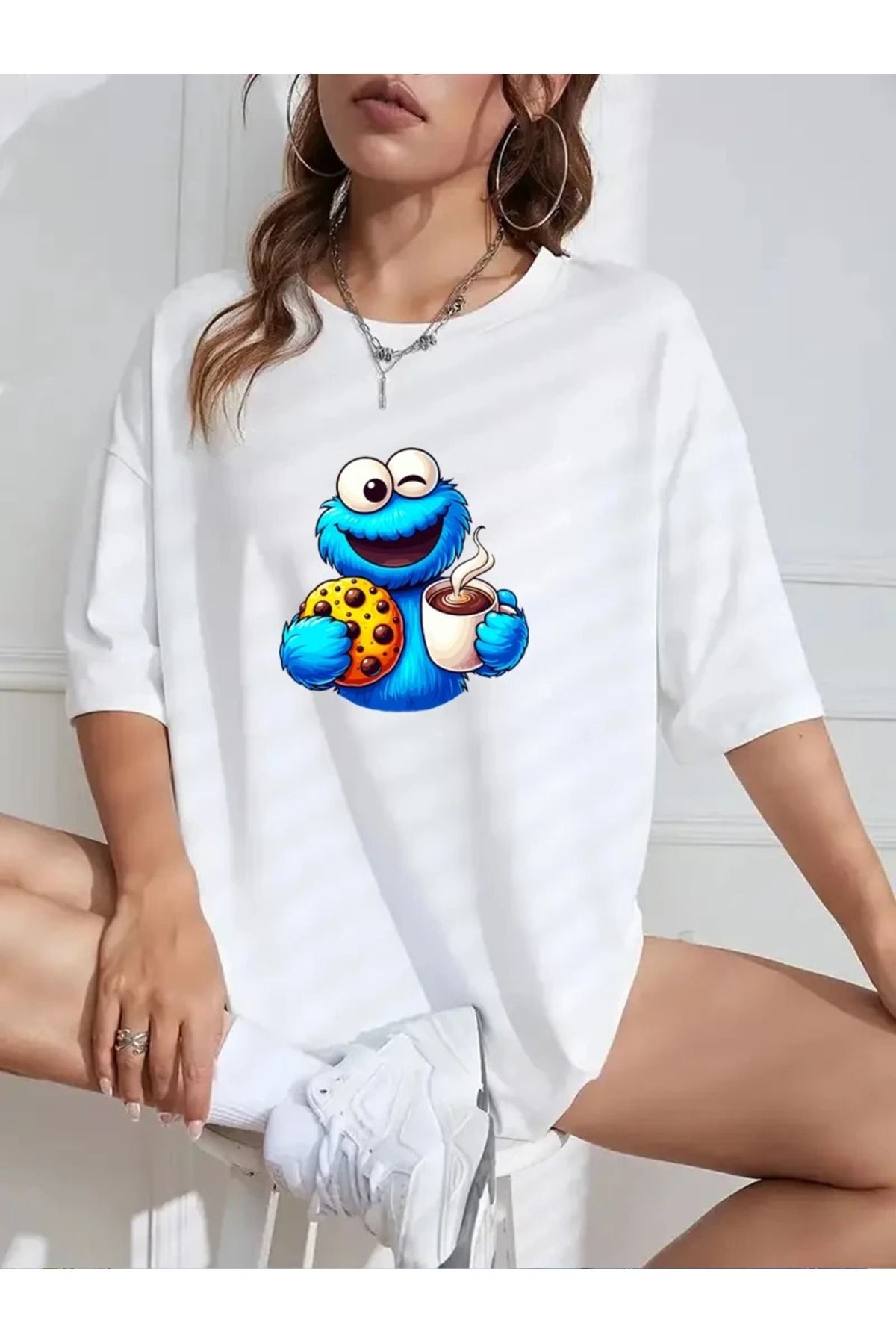 shidumanlar Kurabiye Canavarı Tasarımı Tshirt Oversize