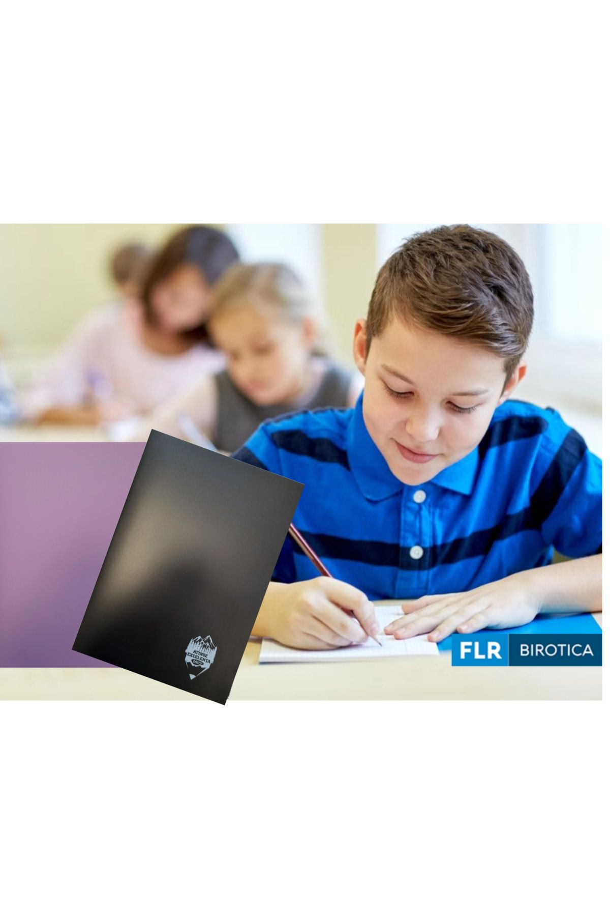 daço-Set of 6 student notebooks, MATHEMATICS, A4, 100 sheets/notebook, + 10 FLR note cards 2