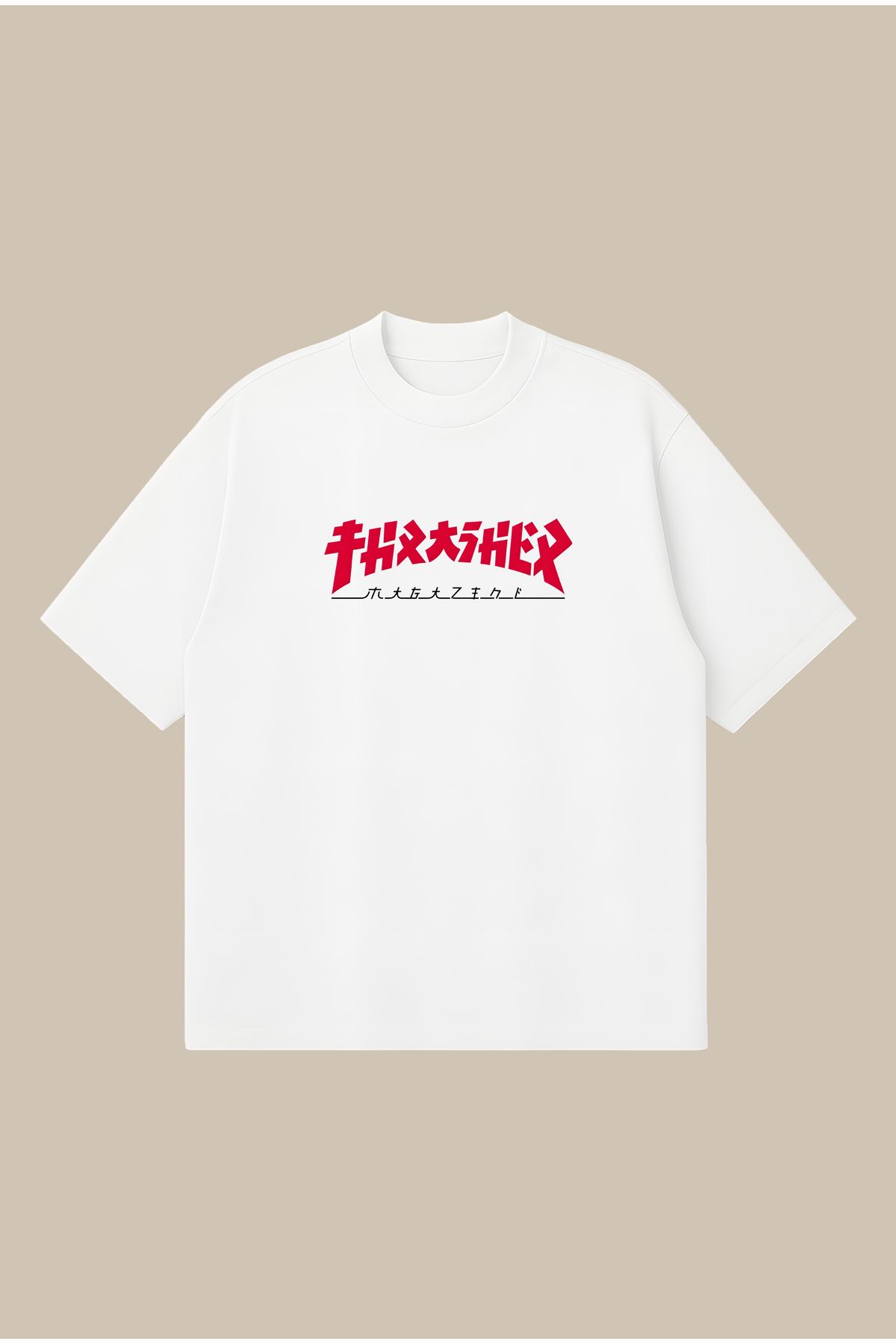 PURE POWER Trasher Japonca Boxy Fit Oversize Unisex Tshirt – Baskılı Tişört | Streetwear