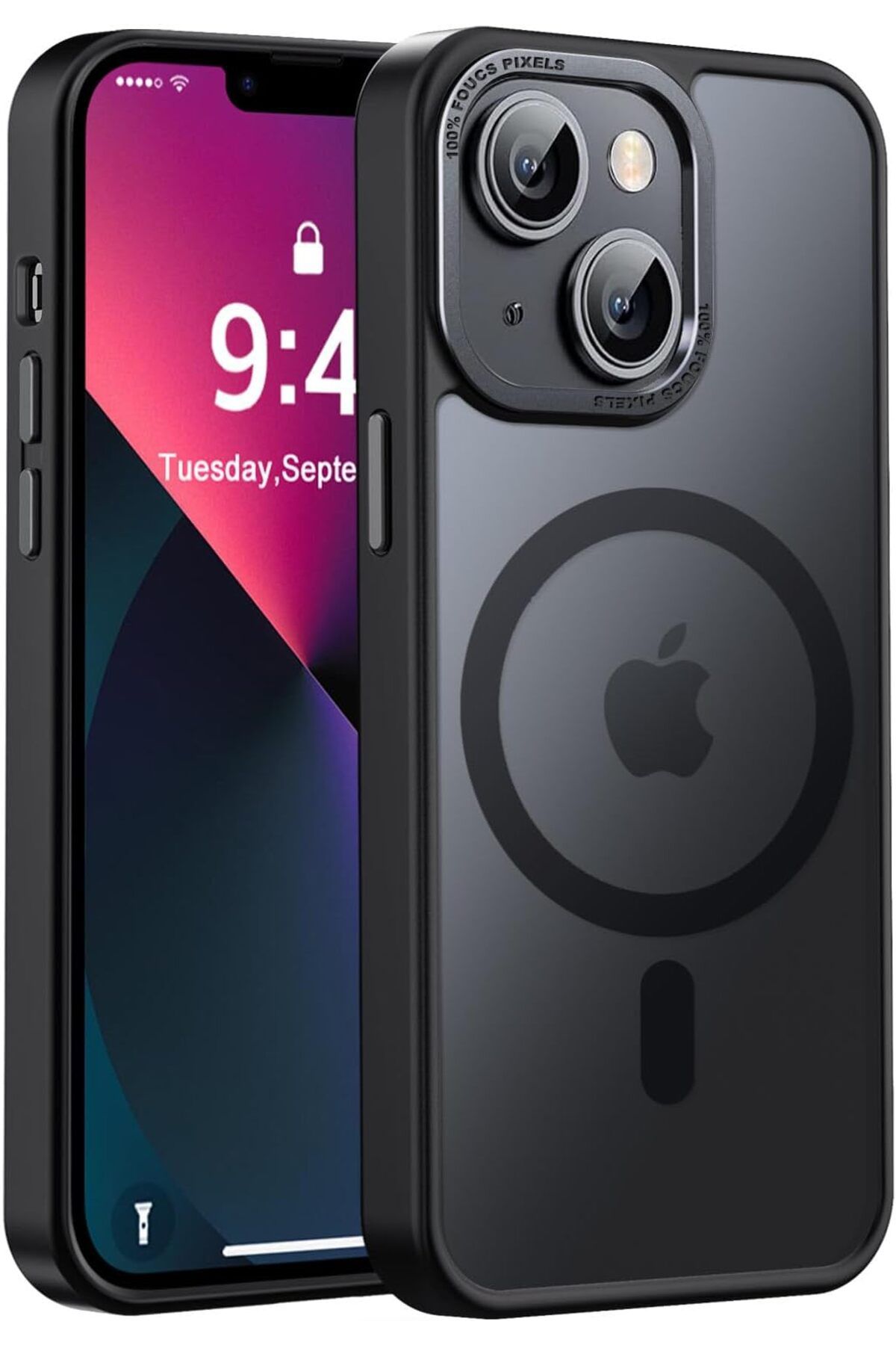 Ehr. iPhone 15 Plus Uyumlu Kamera Korumalı Magsafe Wireless Şarj Özellikli Mat Silikon Kılıf