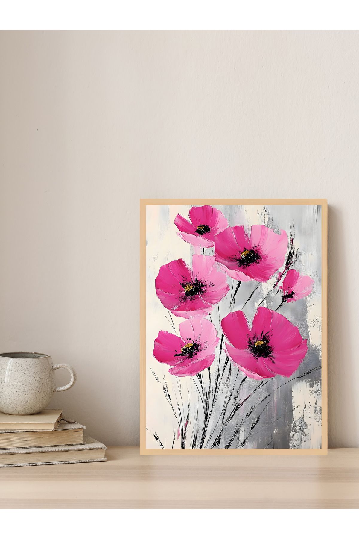 Tuba Decor Tek parça Ahşap Çerçeve Görünümlü MDF Tablo