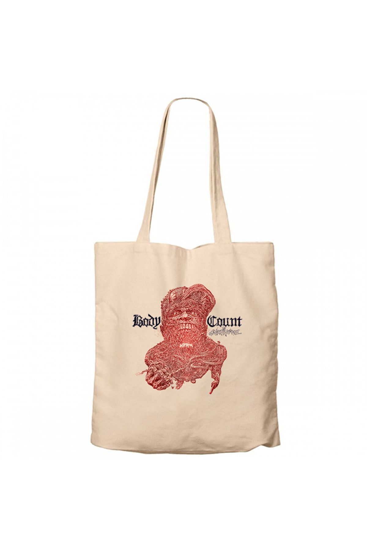 Z zepplin Body Count Carnivore Krem Fermuarlı Bez Çanta Gabardin