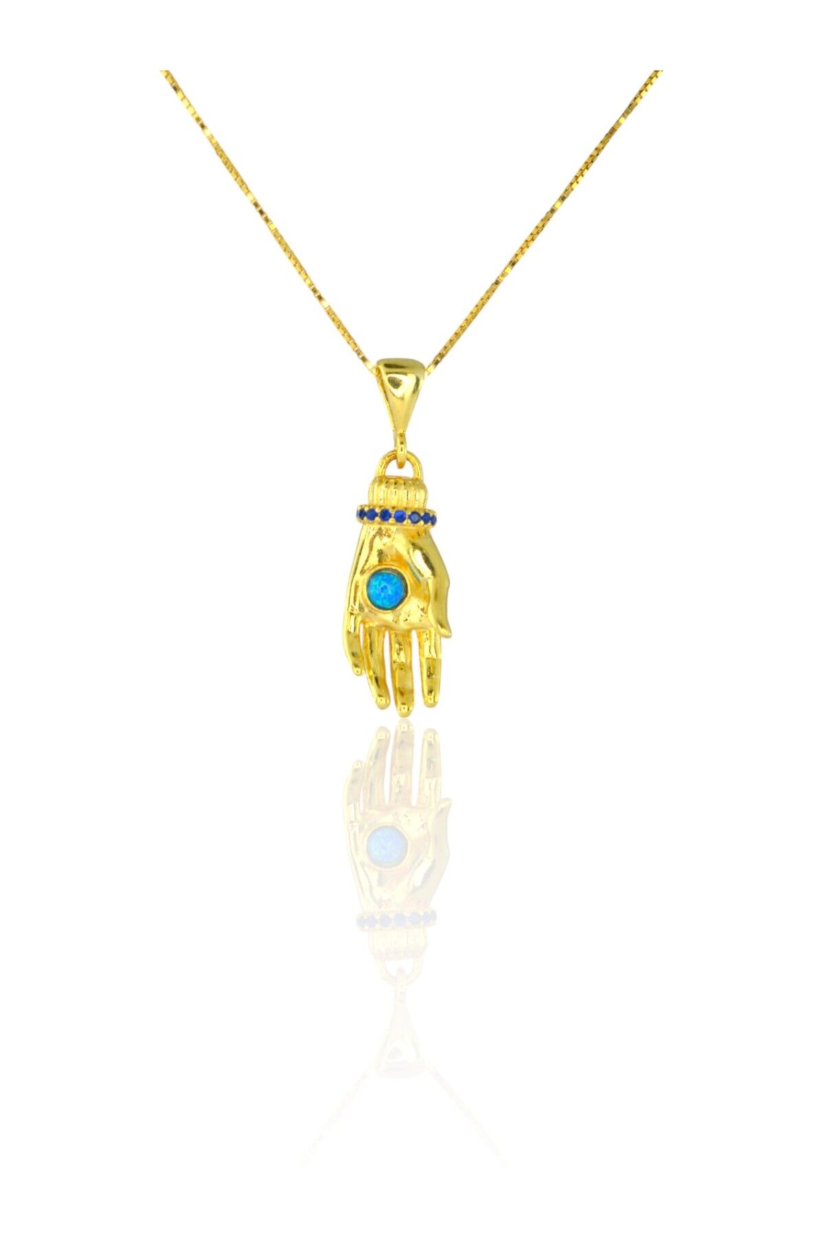 TACA JEWELLERY 925 Ayar Gümüş | Zarif Opal Taşlı El Kolye