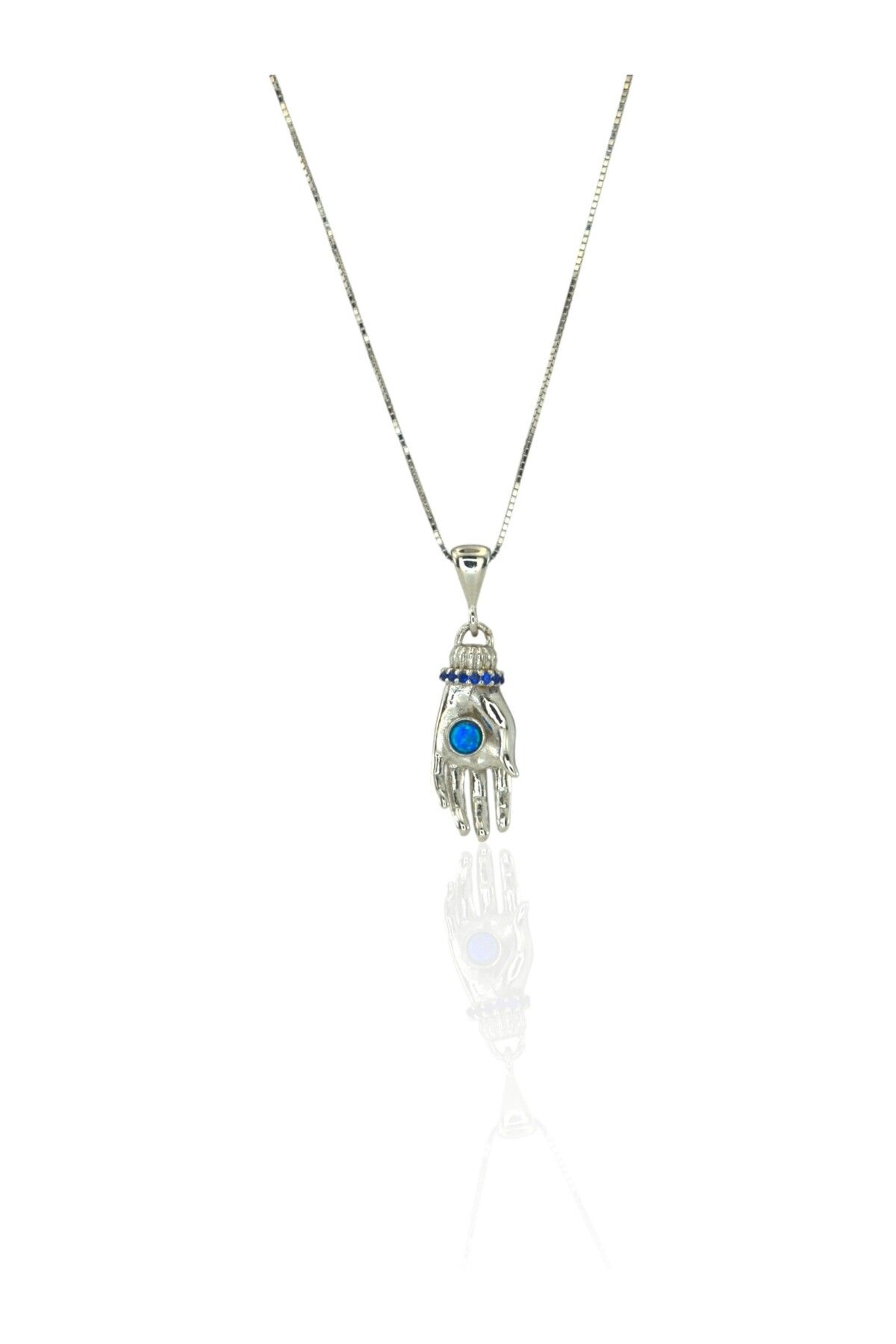 TACA JEWELLERY 925 Ayar Gümüş | Zarif Opal Taşlı El Kolye