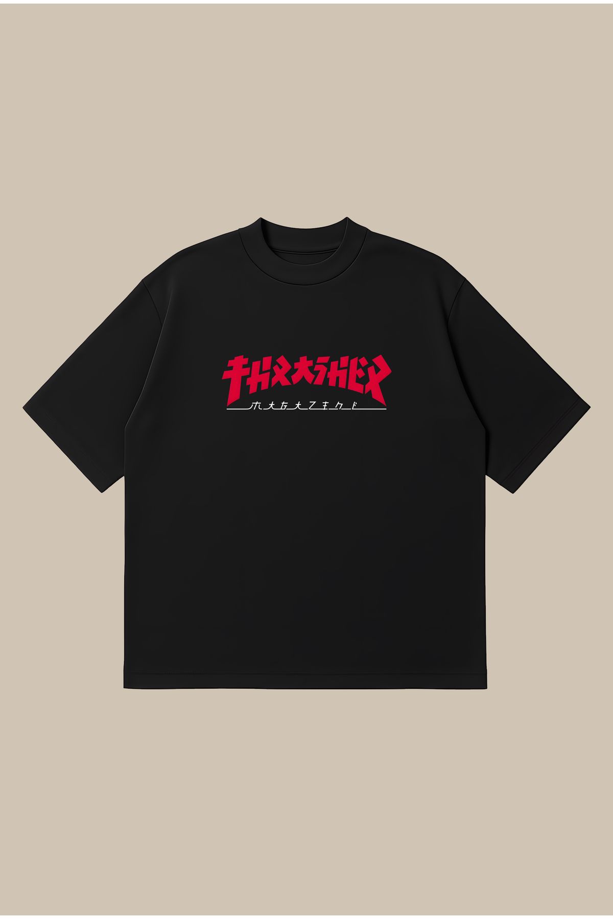 PURE POWER Trasher Japonca Boxy Fit Oversize Unisex Tshirt – Baskılı Tişört | Streetwear