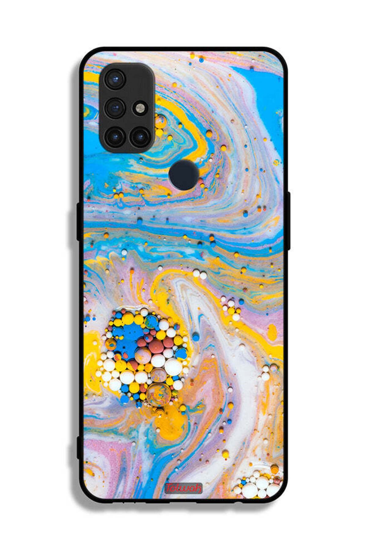 Tolwak-غطاء حماية لهاتف OnePlus Nord N10 5G بأحجار كريمة ملونة تجريدية 2