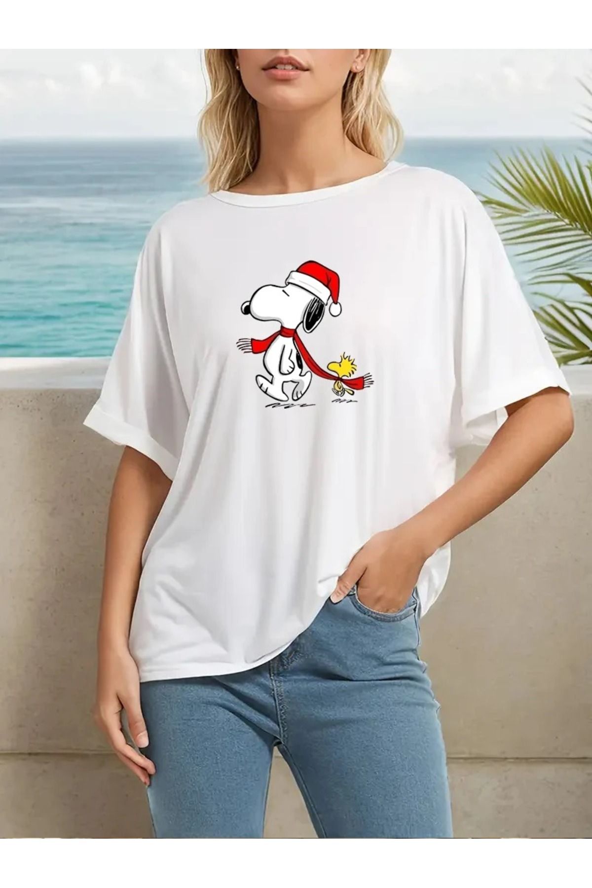 shidumanlar Snoopy Tasarımlı Sevimli Tshirt