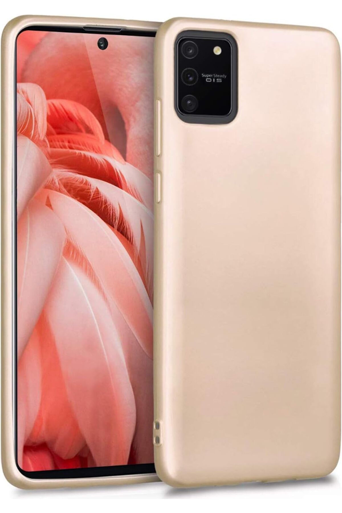 Mena Rise TuonShop Matte Silicone Galaxy A91 (S10 Lite) için Kılıf Gold [Galaxy A91 ile Uyumlu Kılıf - G