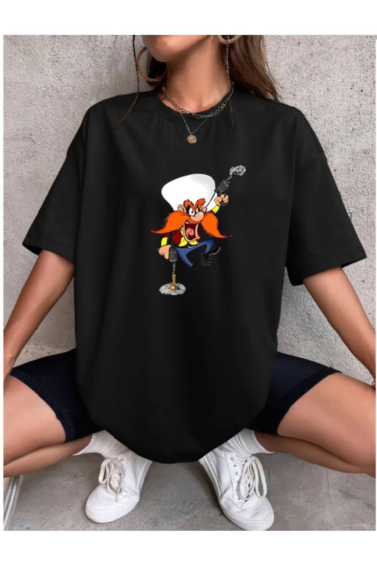 shidumanlar Sam Amca Tasarım Oversize Tshirt