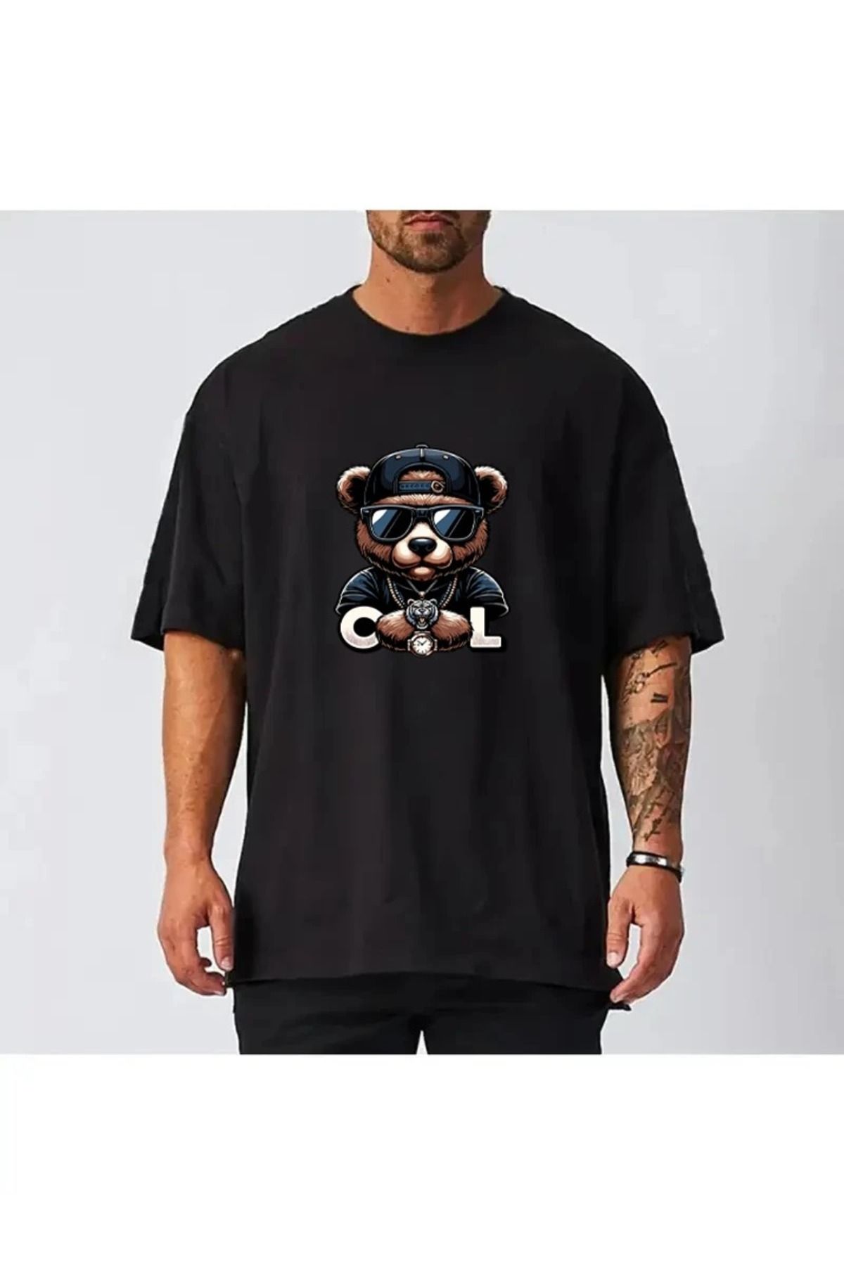shidumanlar Cool Bear Grafik Tasarımlı Oversize Tshrt