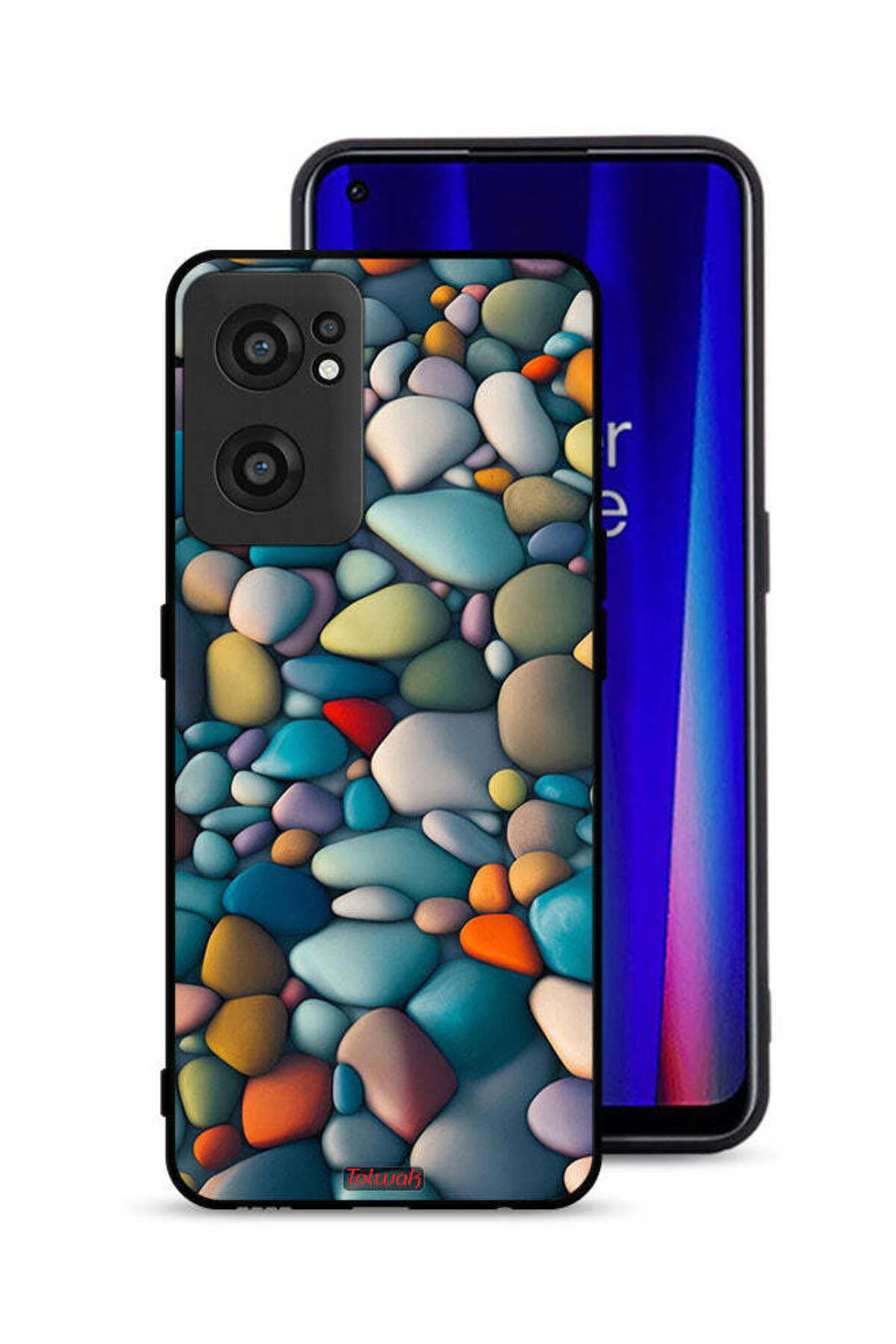 Tolwak-OnePlus Nord CE 2 5G Protective Case Cover Stones Abstract Pattern 1