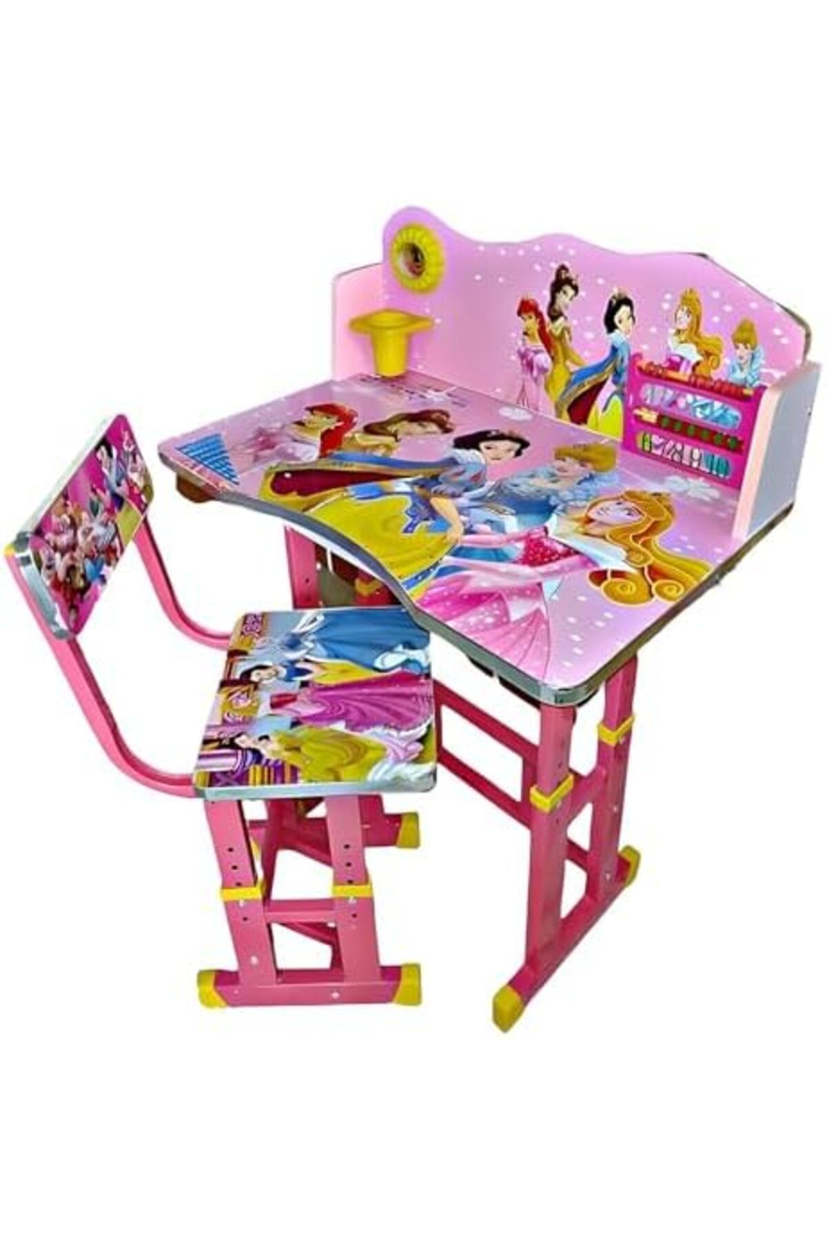 AGD-Adjustable Height Kids Study Table Set (Pink) 2