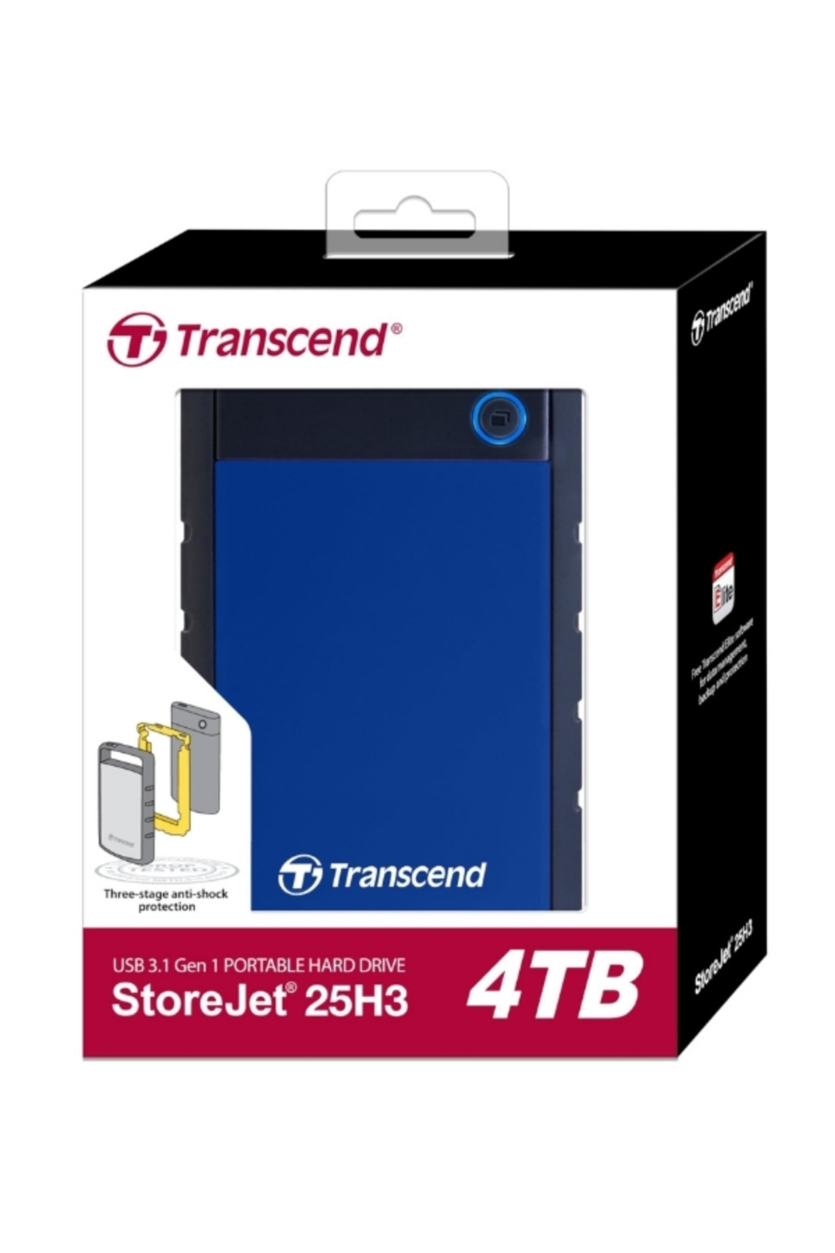 Transcend-Storejet 25M3S Rugged External Hard Drive USB 3.1 Gen 1 interface HDD 4